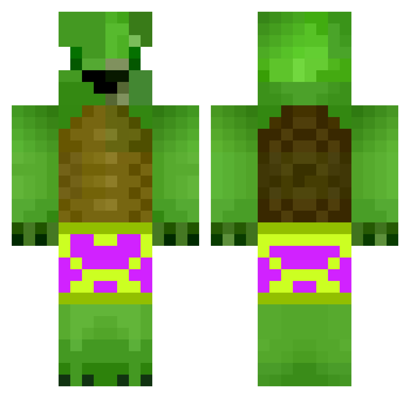 beerlover10 Minecraft skin, front and back view