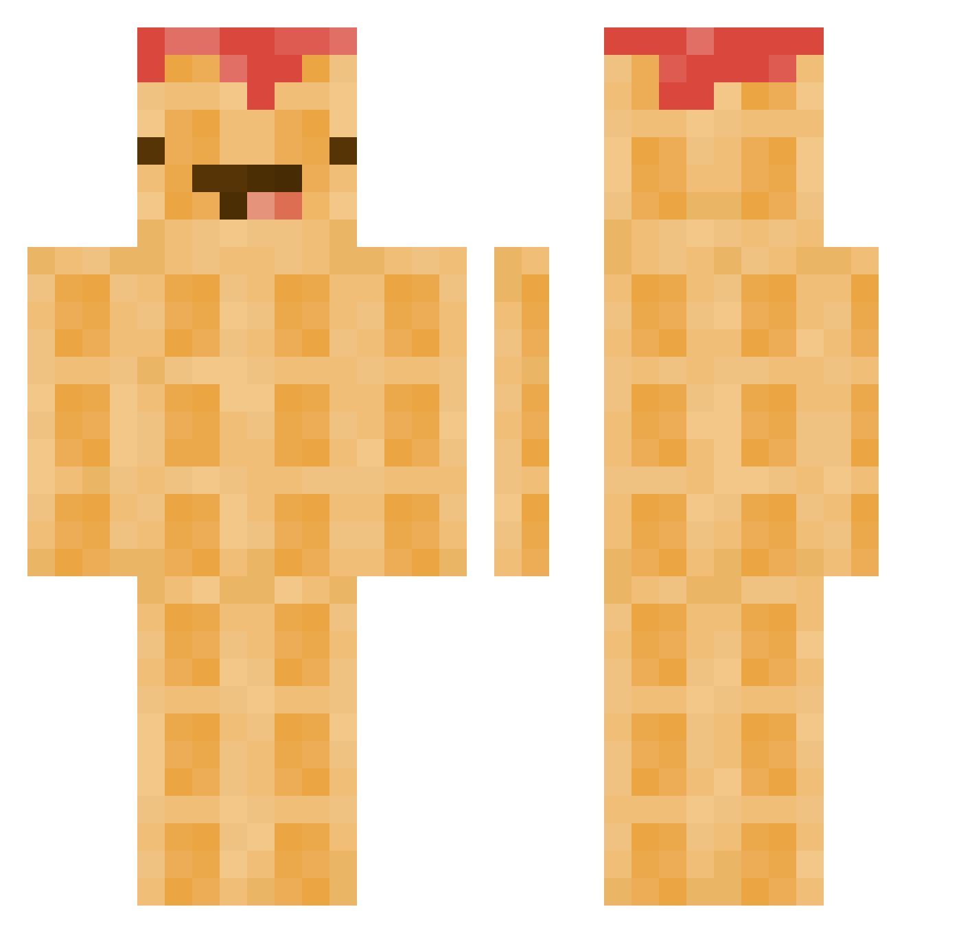 SwiftNoir Minecraft skin, front and back view