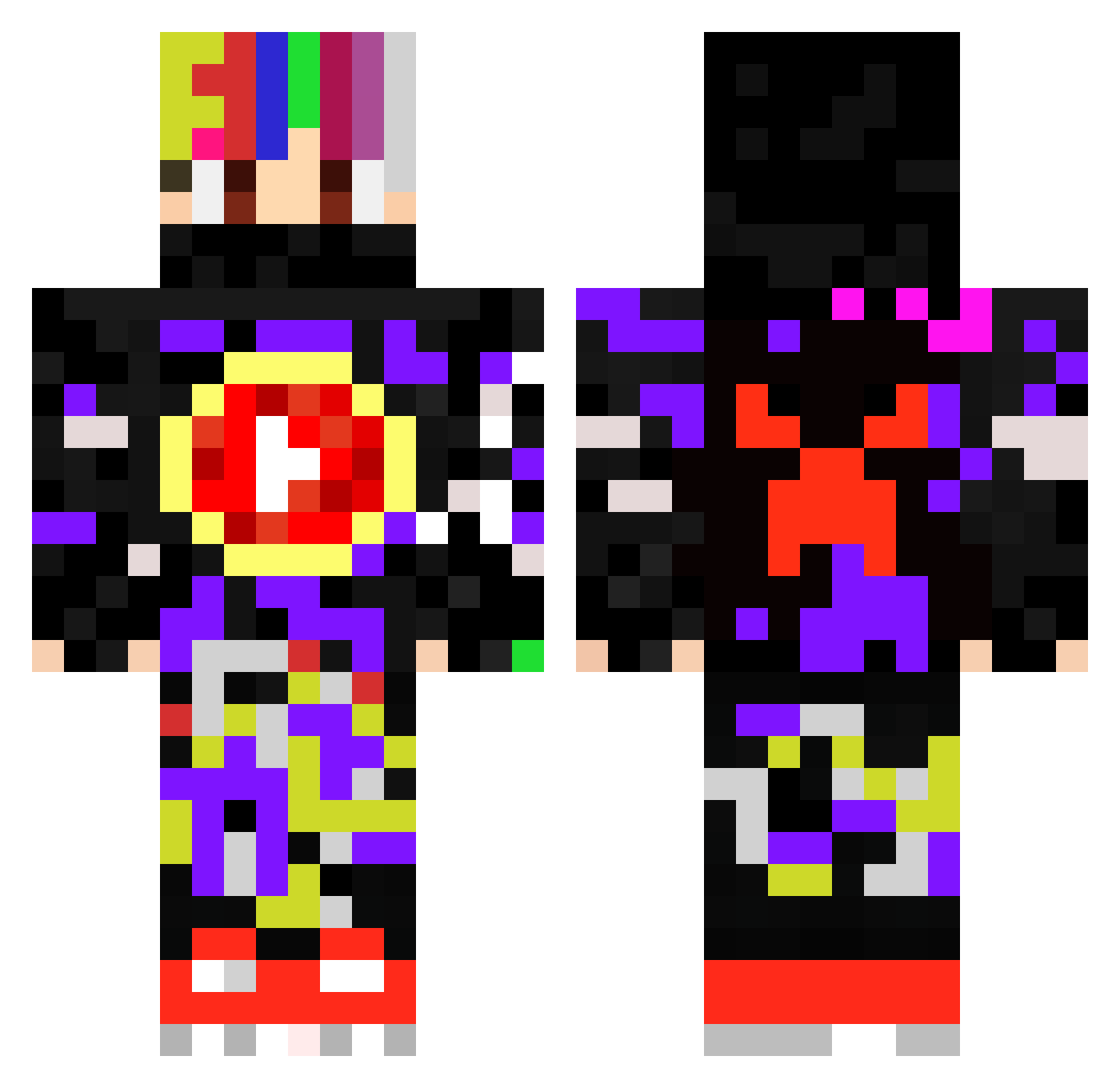 Monev_69 Minecraft skin, front and back view