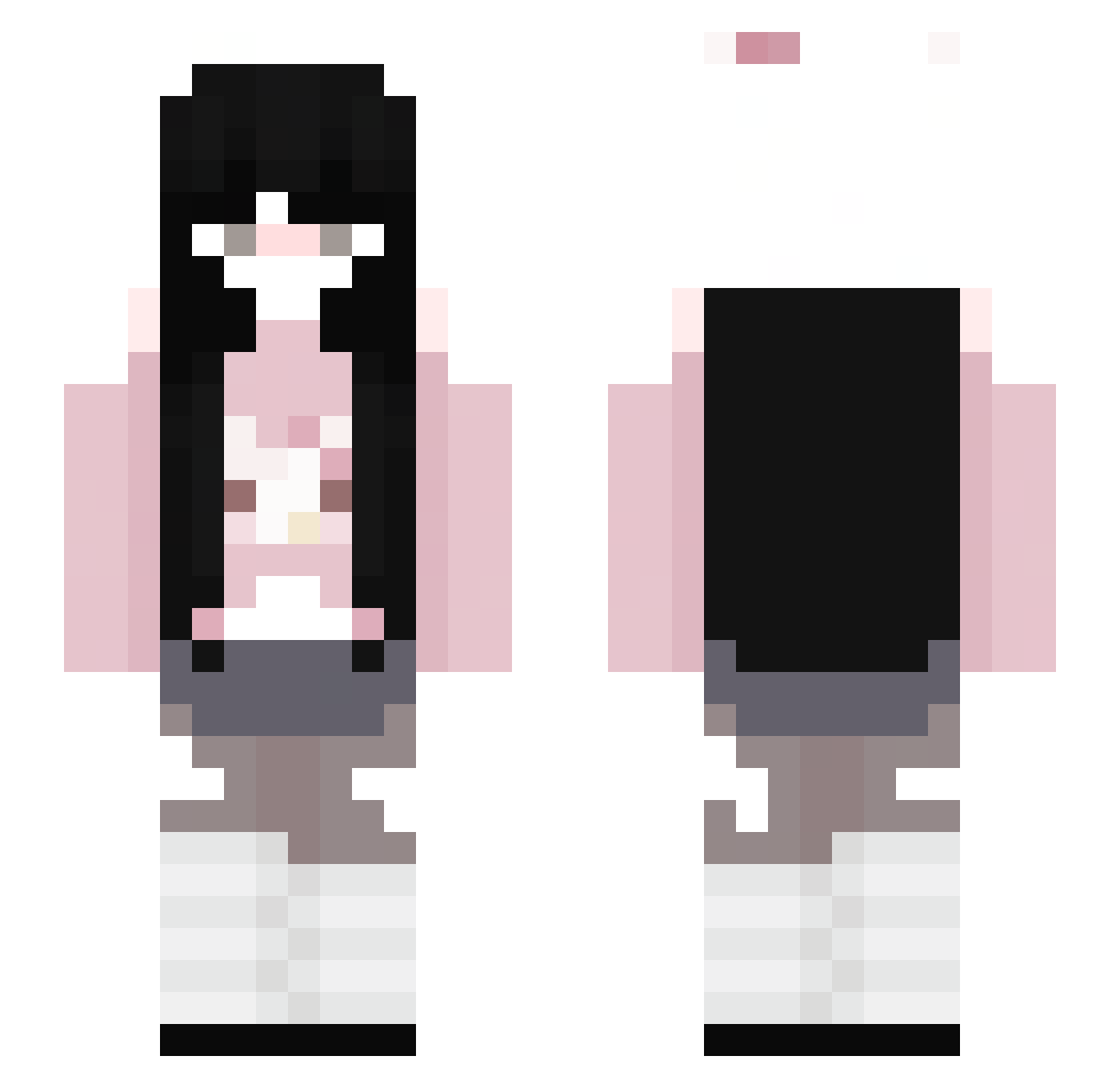 okaul Minecraft skin, front and back view