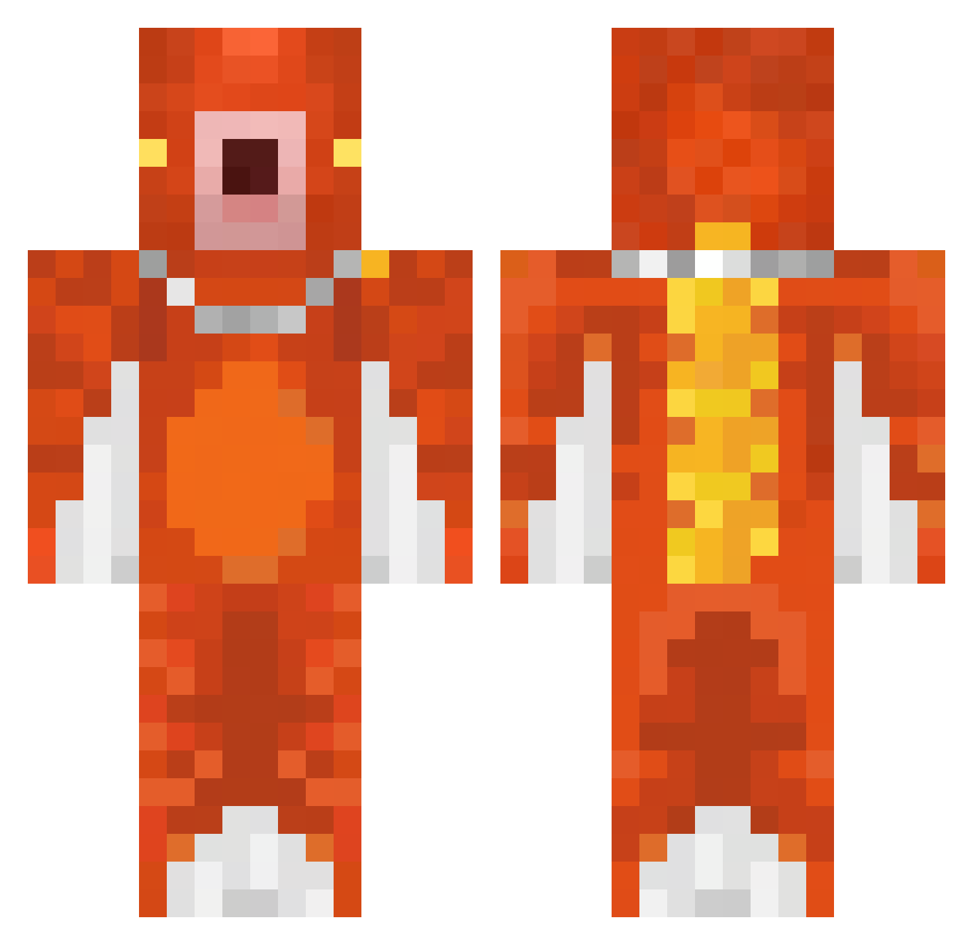 Eel_boi Minecraft skin, front and back view