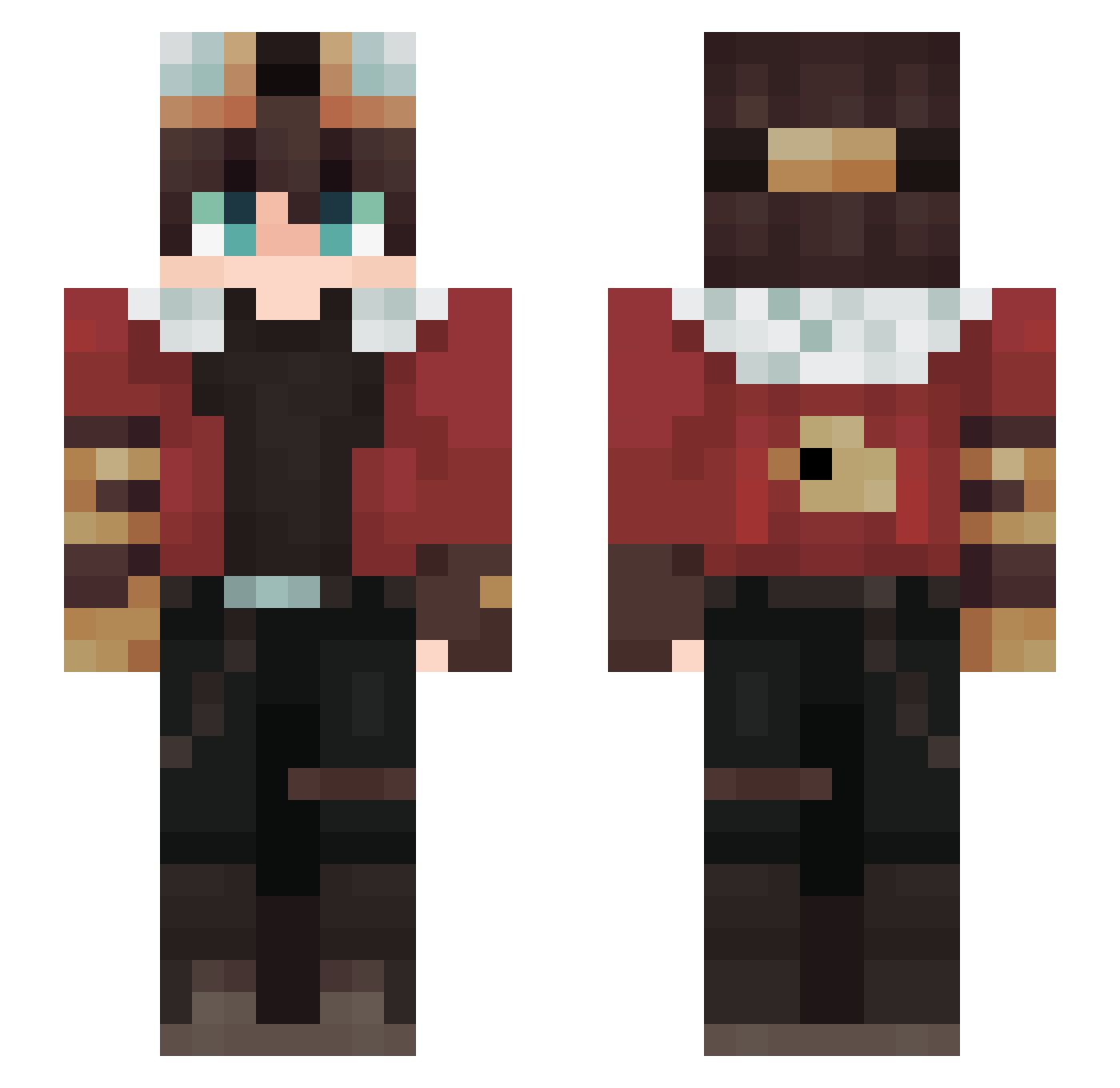 IsoulBot_ Minecraft skin, front and back view