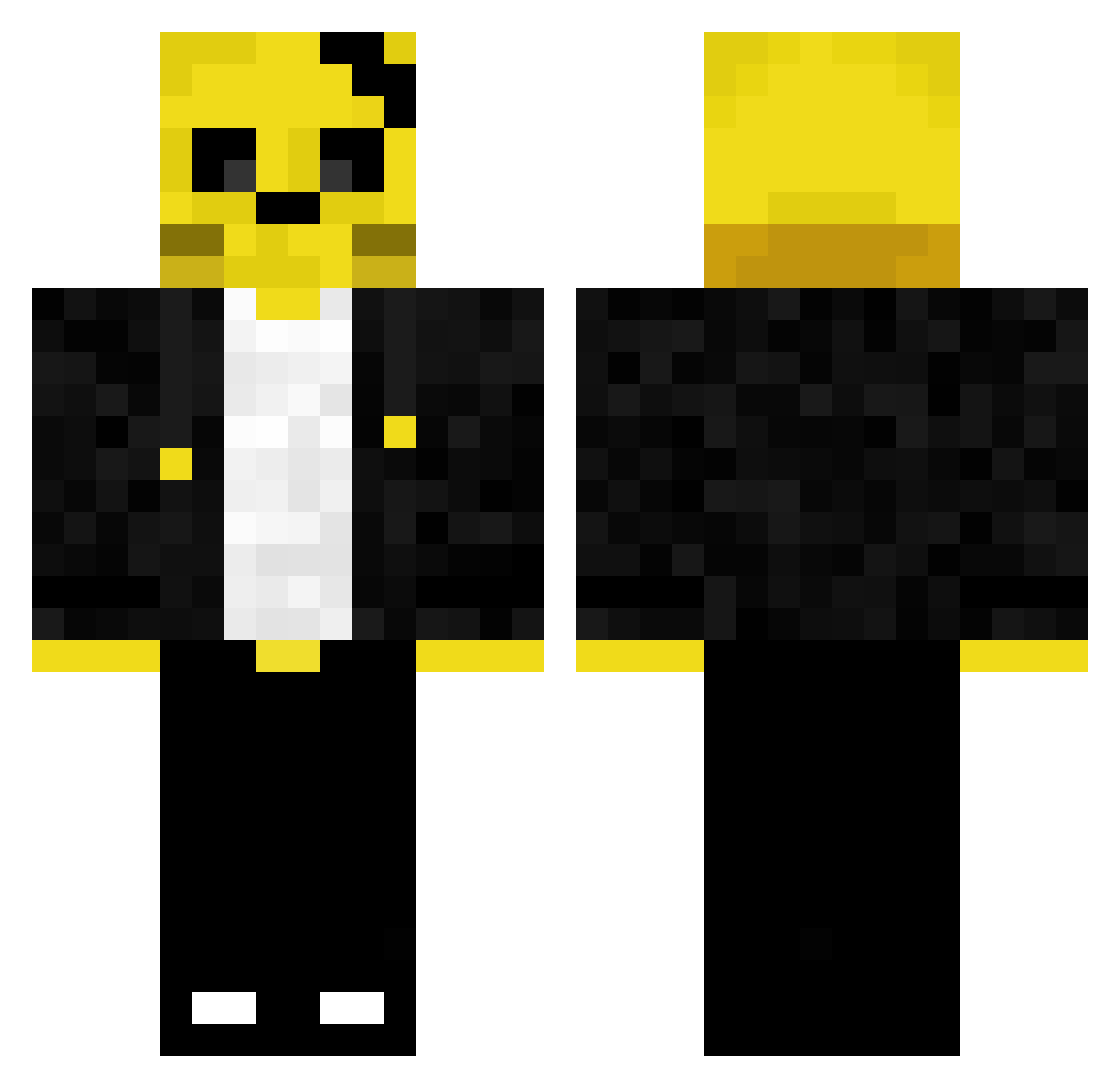 Spights Minecraft skin, front and back view