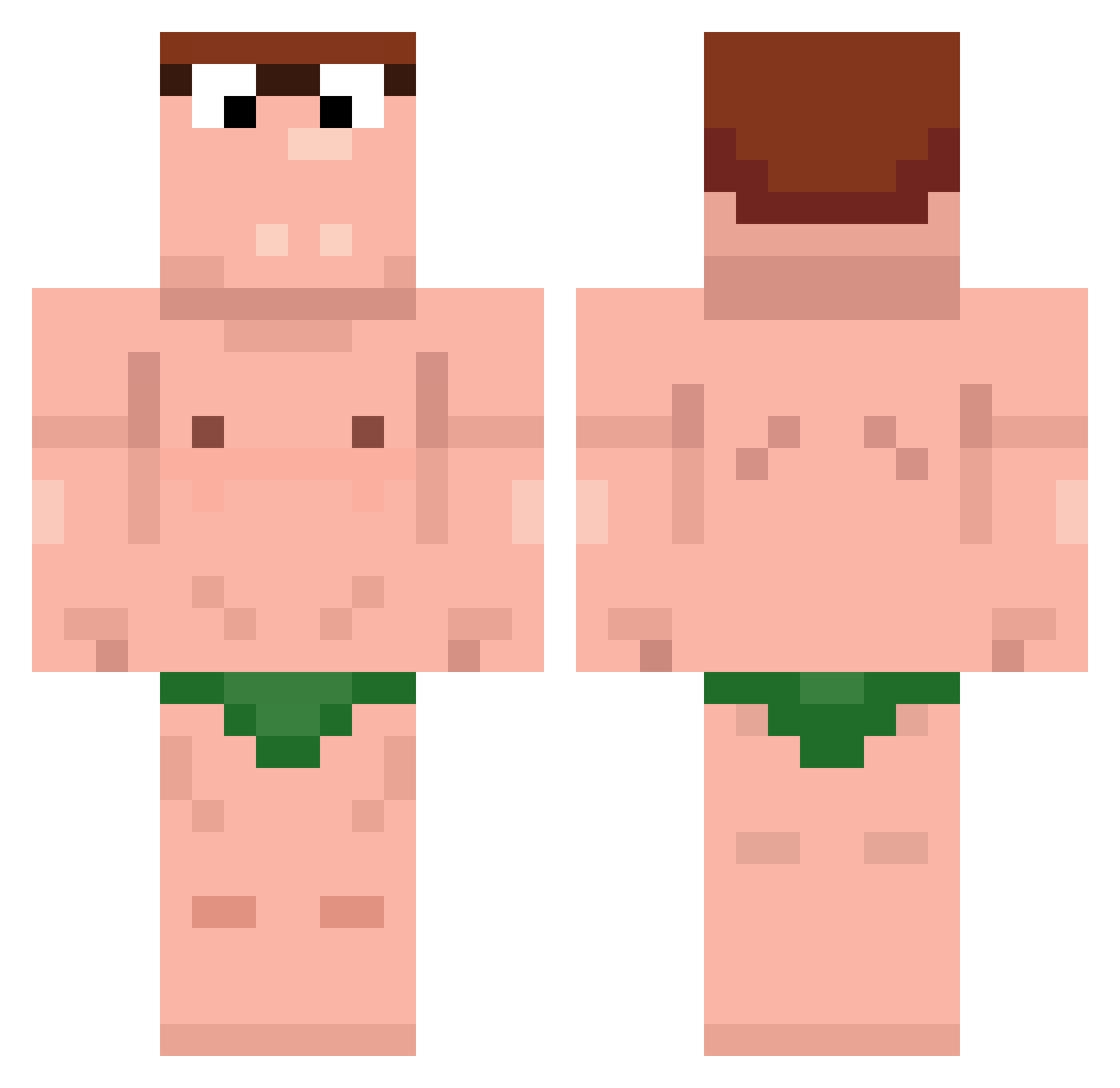 TimStecktDrin Minecraft skin, front and back view