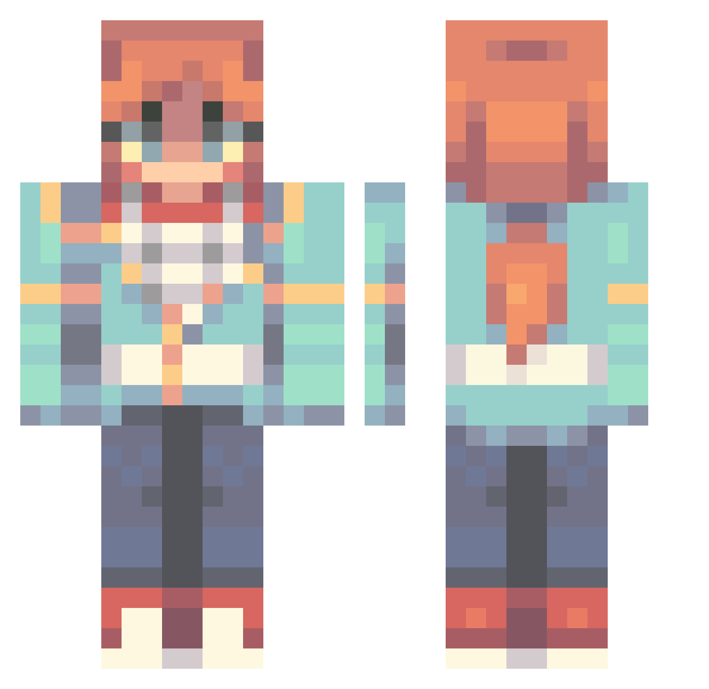 Stutz_B28v Minecraft skin, front and back view