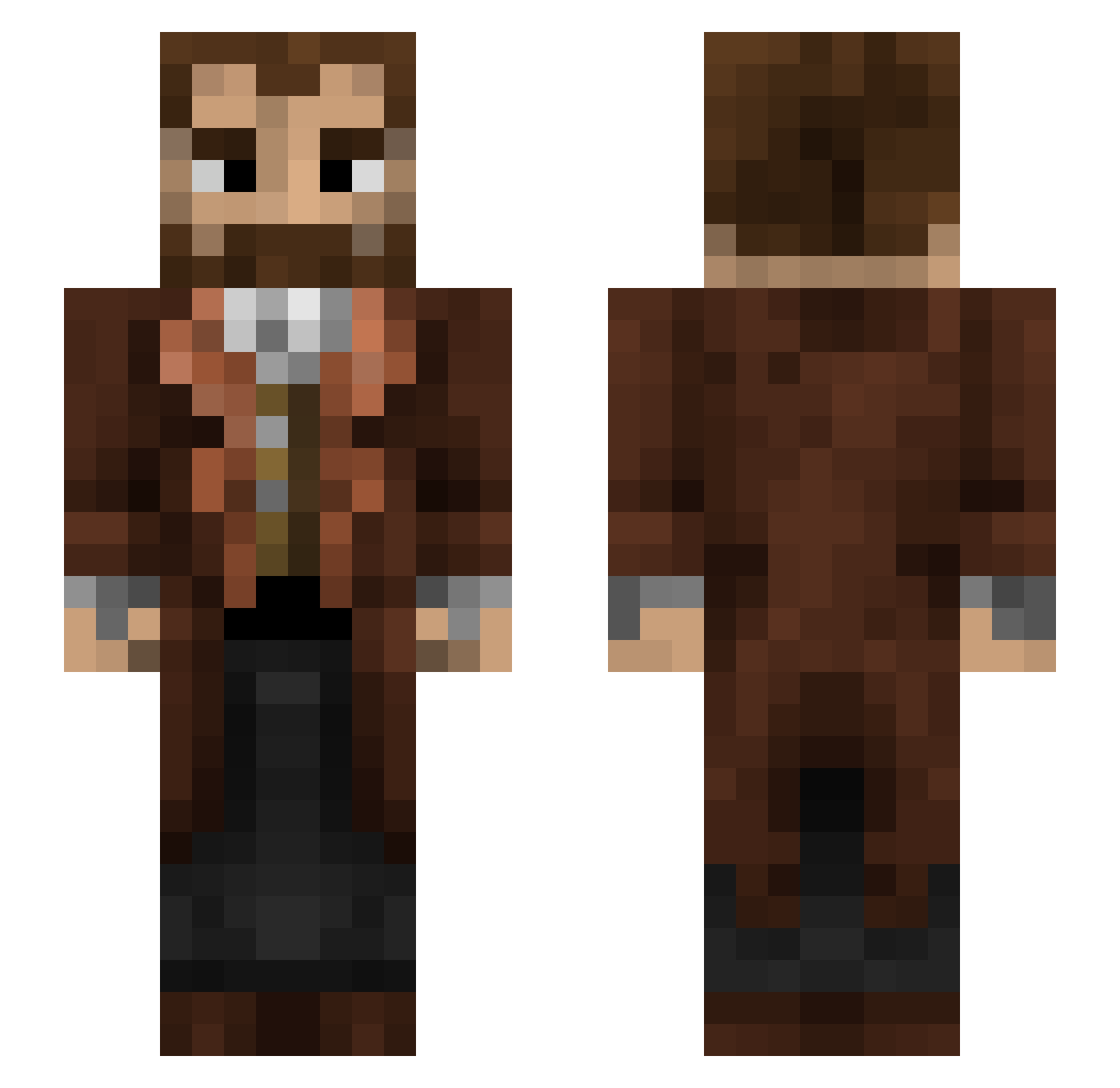 heffenauer Minecraft skin, front and back view