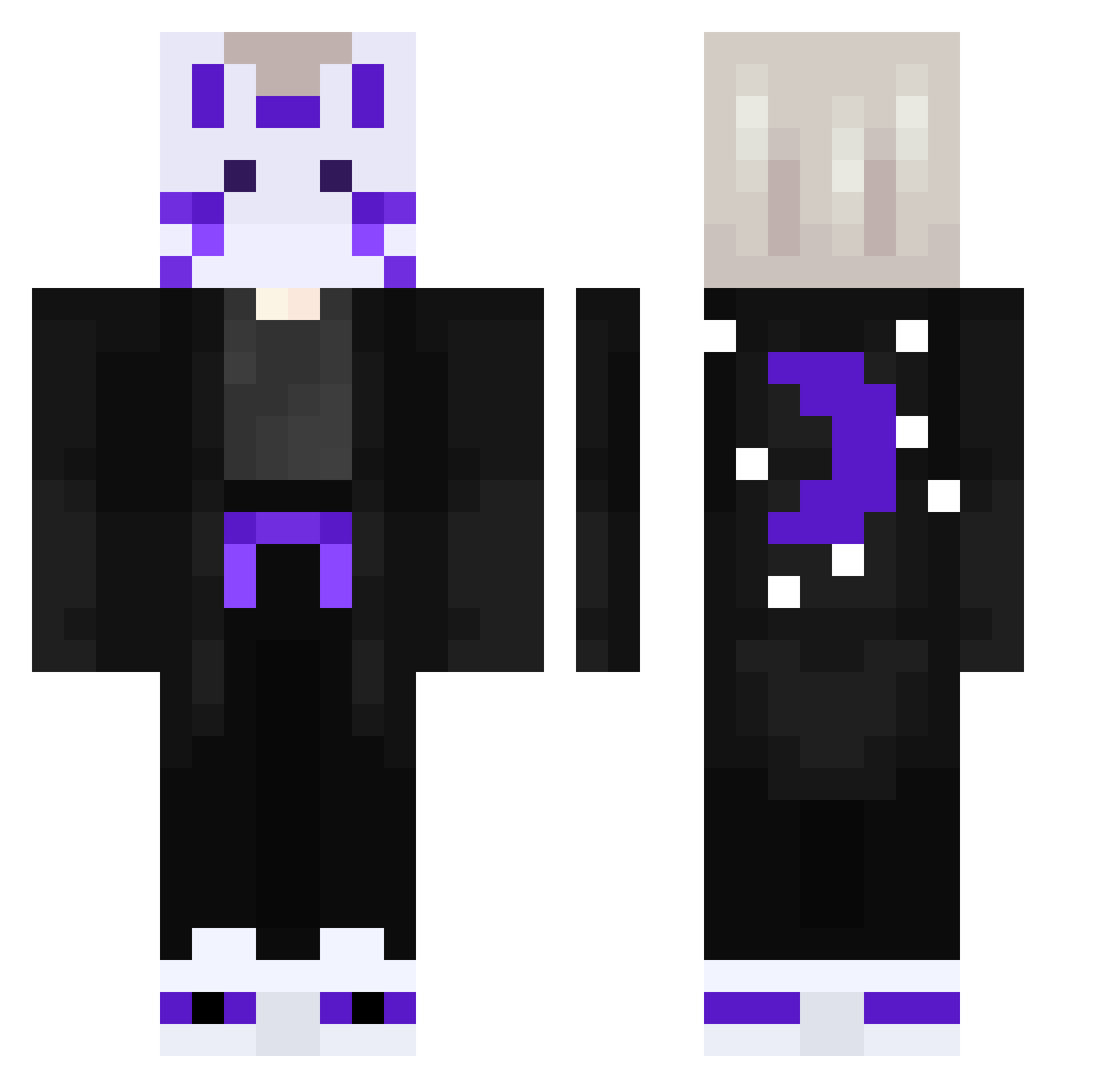 Edinhola Minecraft skin, front and back view