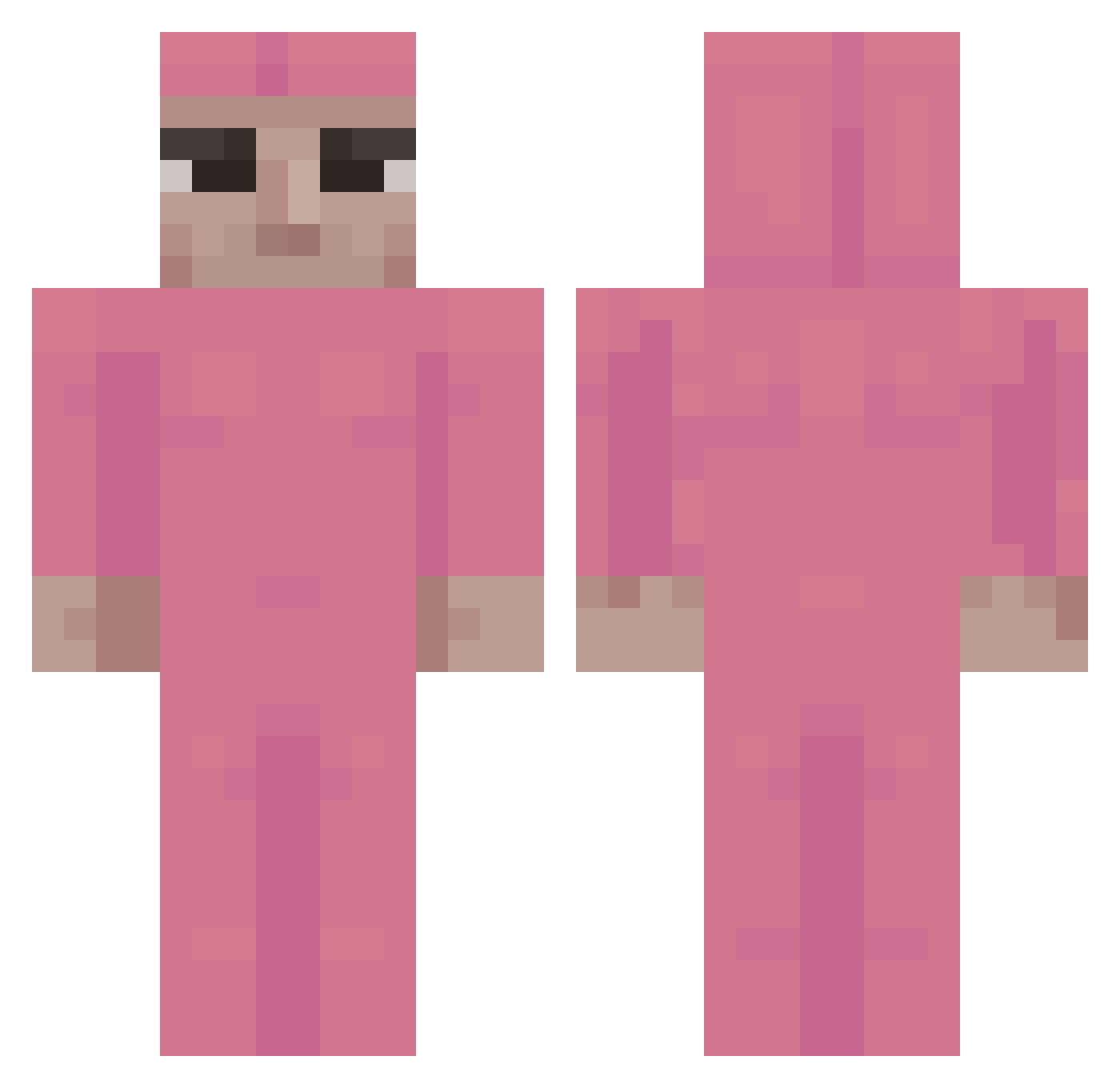SSSenpaIIIII Minecraft skin, front and back view