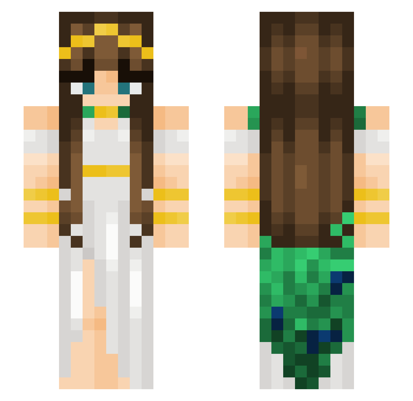 filipish Minecraft skin, front and back view