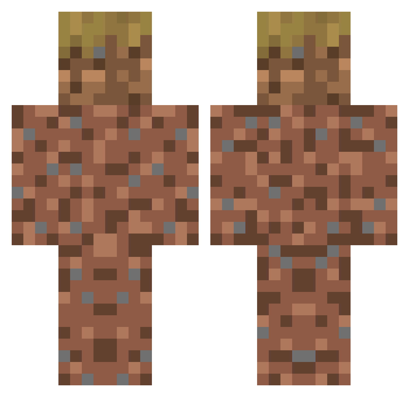 delta1xx Minecraft skin, front and back view