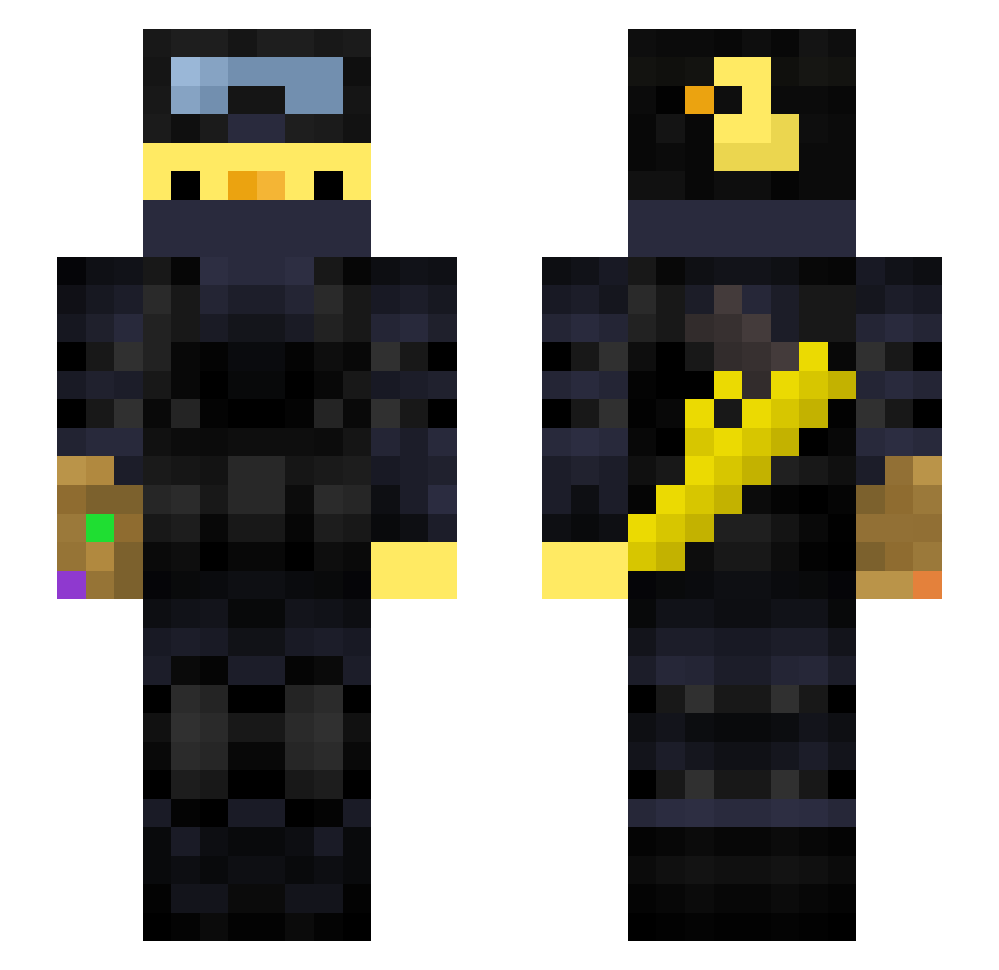 zyliann Minecraft skin, front and back view