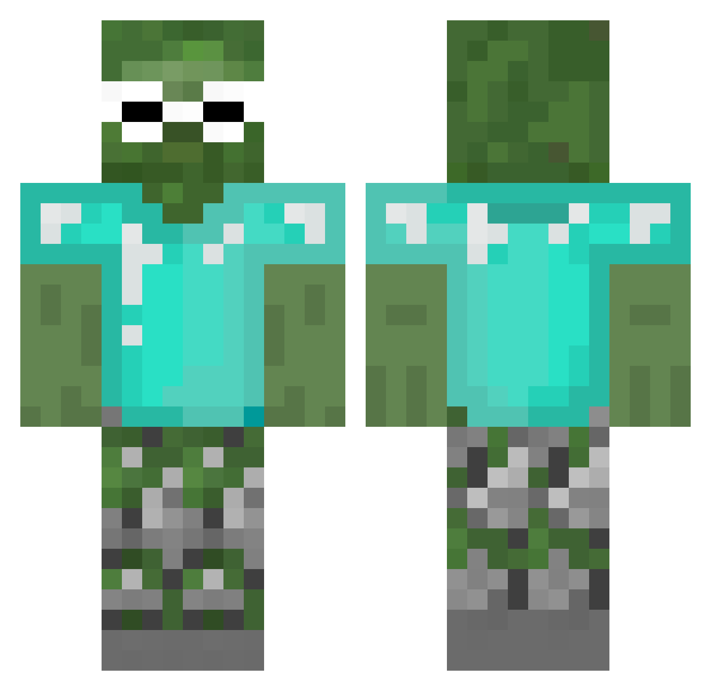 gabeladela1 Minecraft skin, front and back view