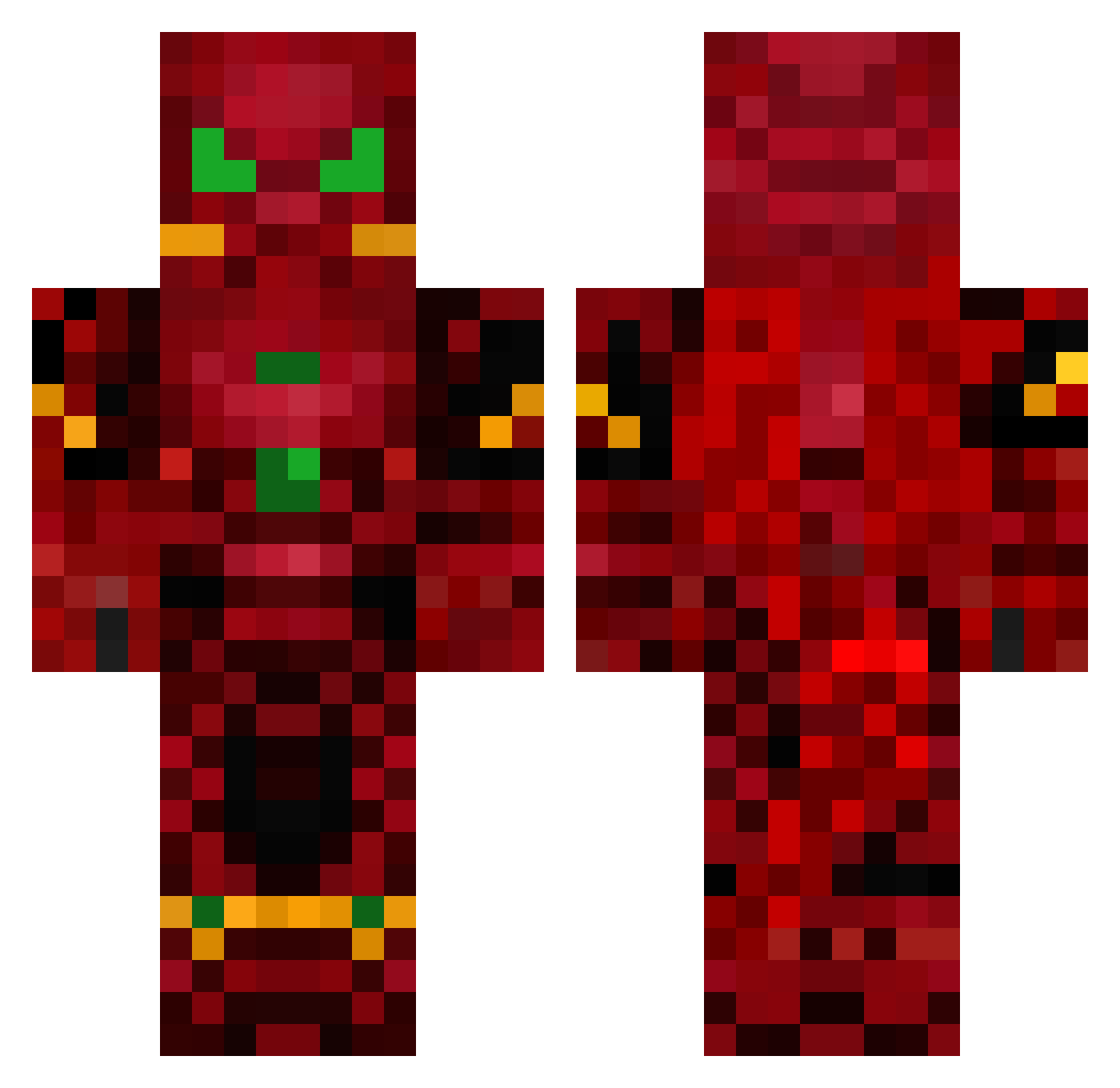 ry_xn Minecraft skin, front and back view
