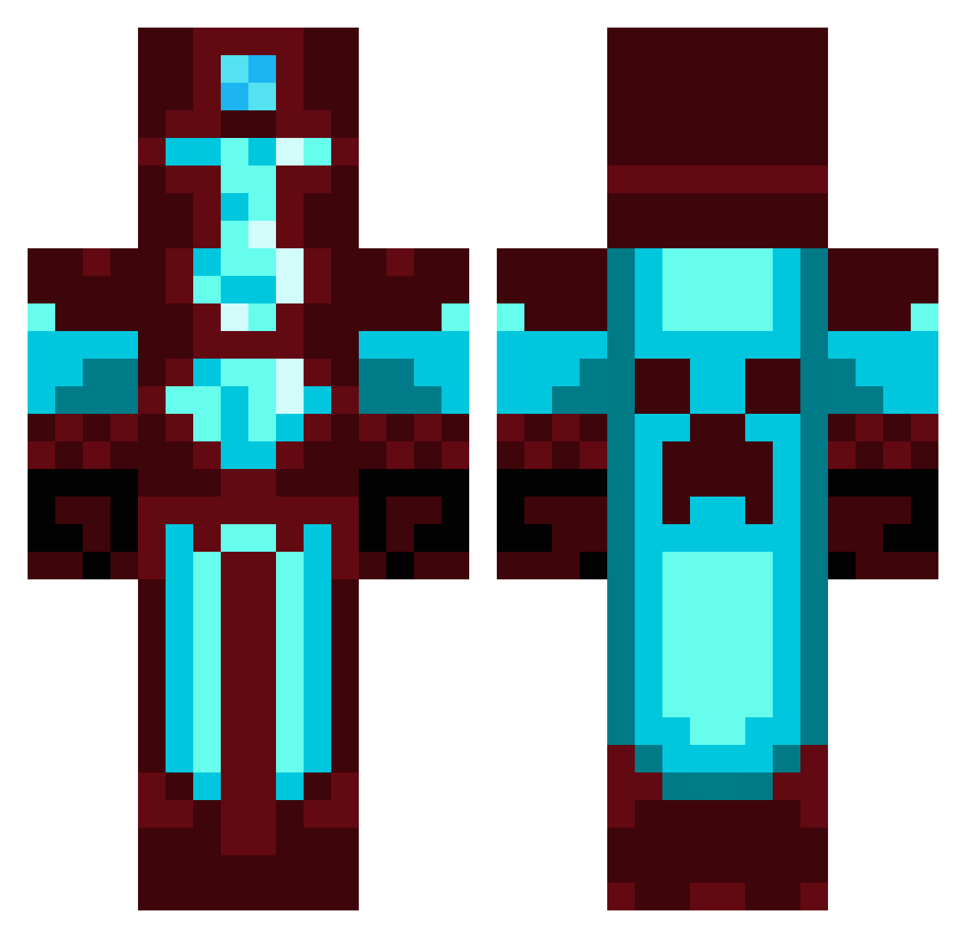 Kolwon Minecraft skin, front and back view