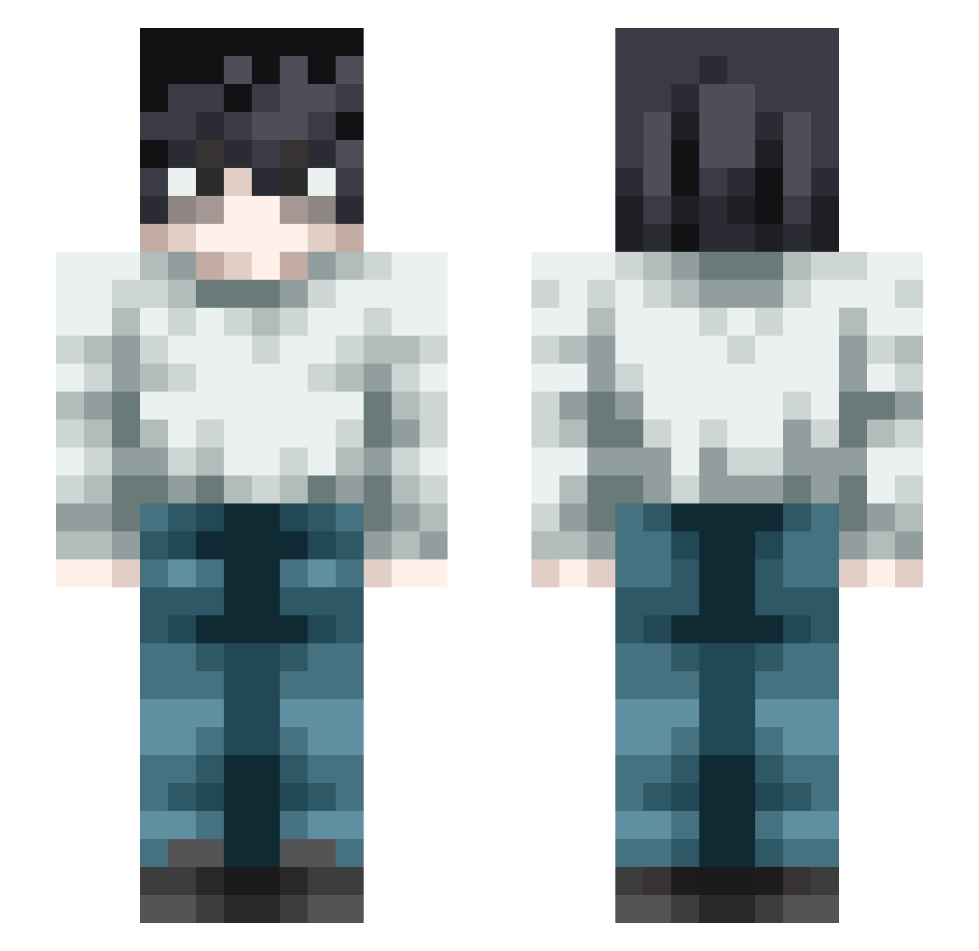XamuIsTheBest Minecraft skin, front and back view