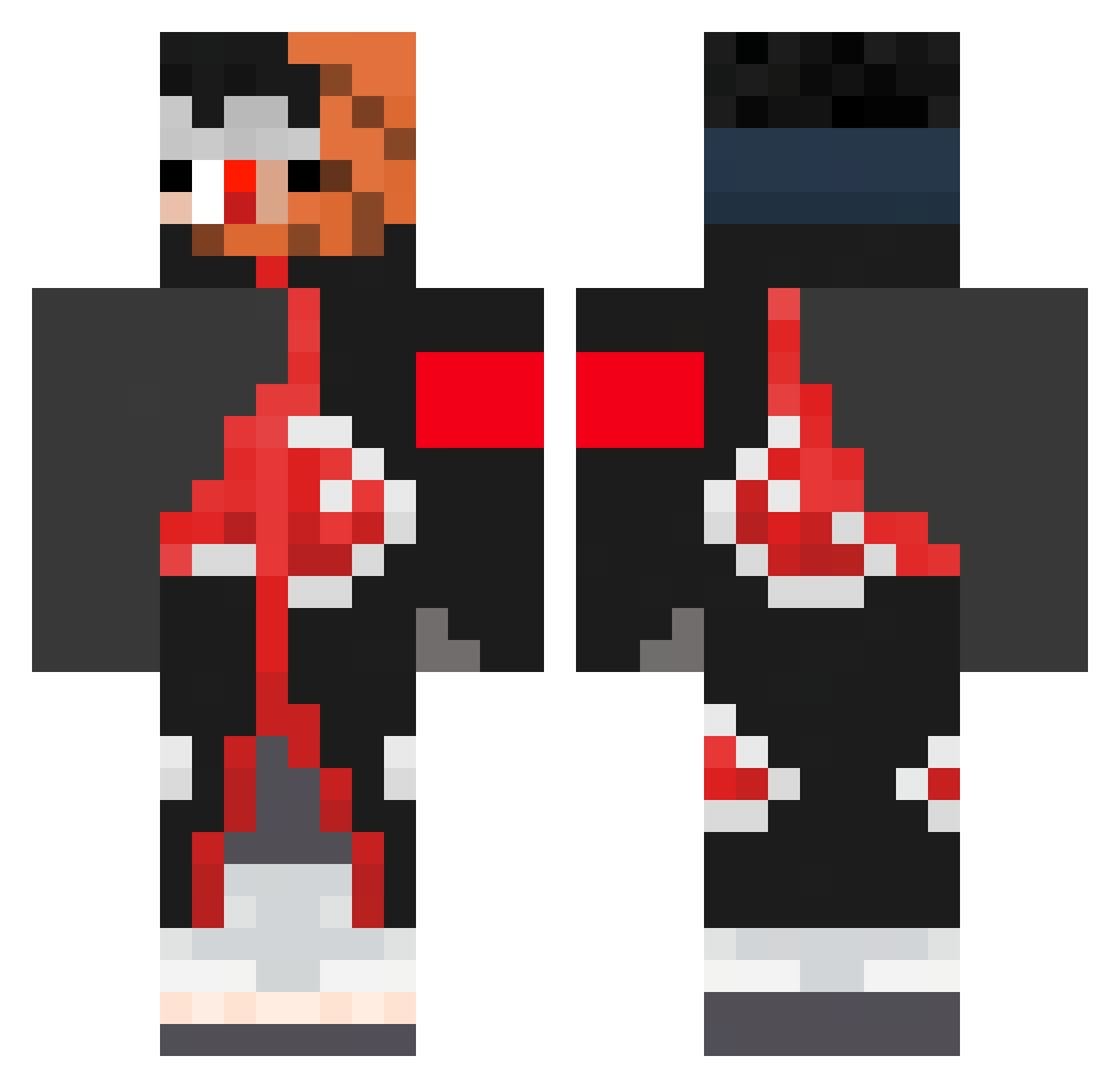 meliodas116 Minecraft skin, front and back view