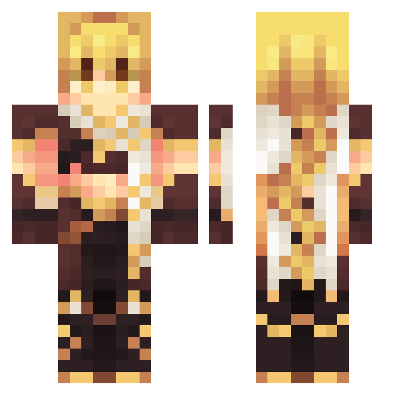 _manba Minecraft skin, front and back view