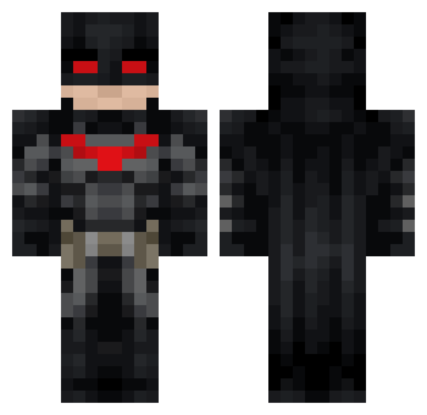 herobrine47526 Minecraft skin, front and back view