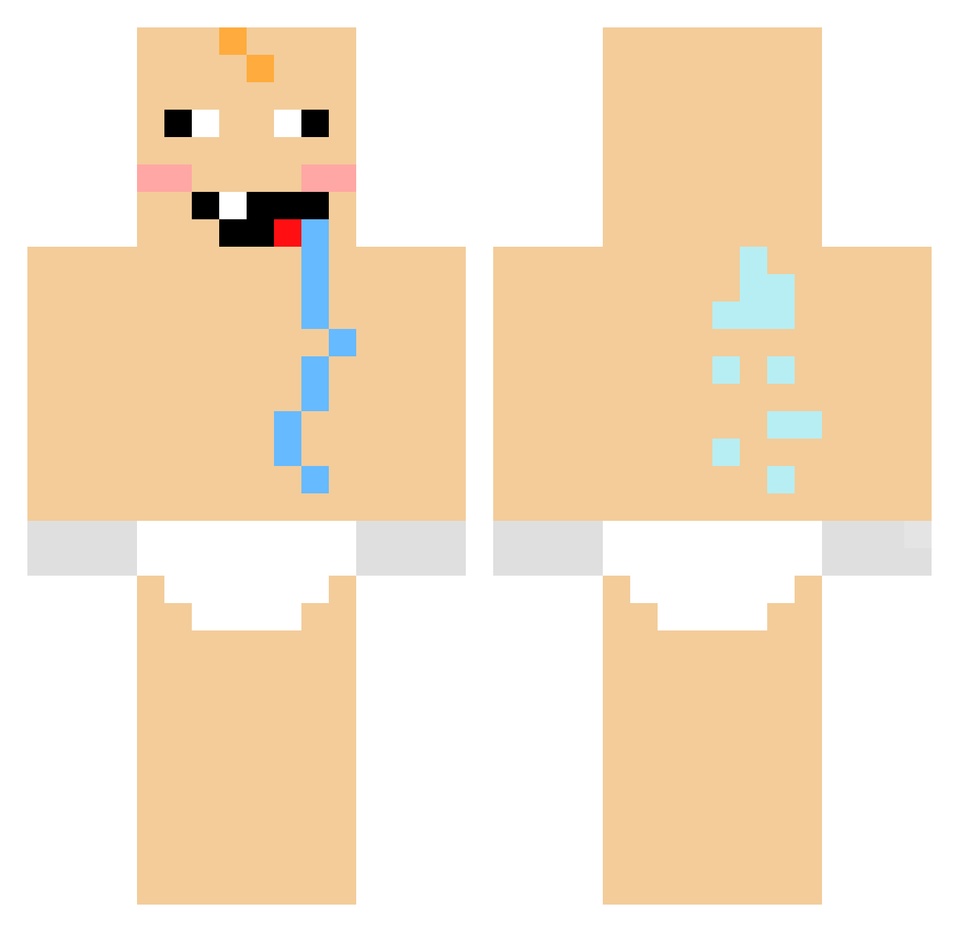 LEOFDZ2 Minecraft skin, front and back view