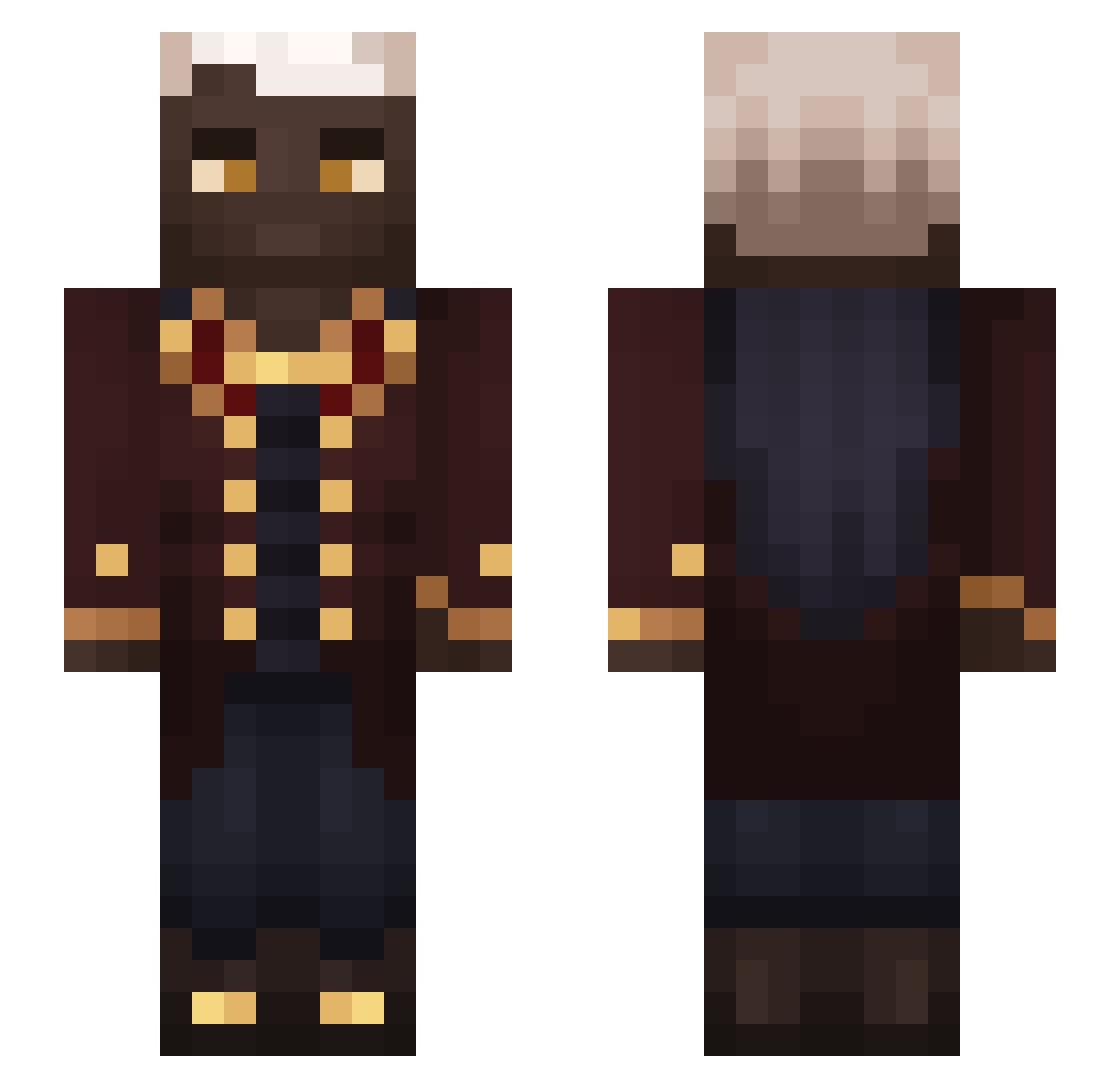 FloyweIsInsane Minecraft skin, front and back view