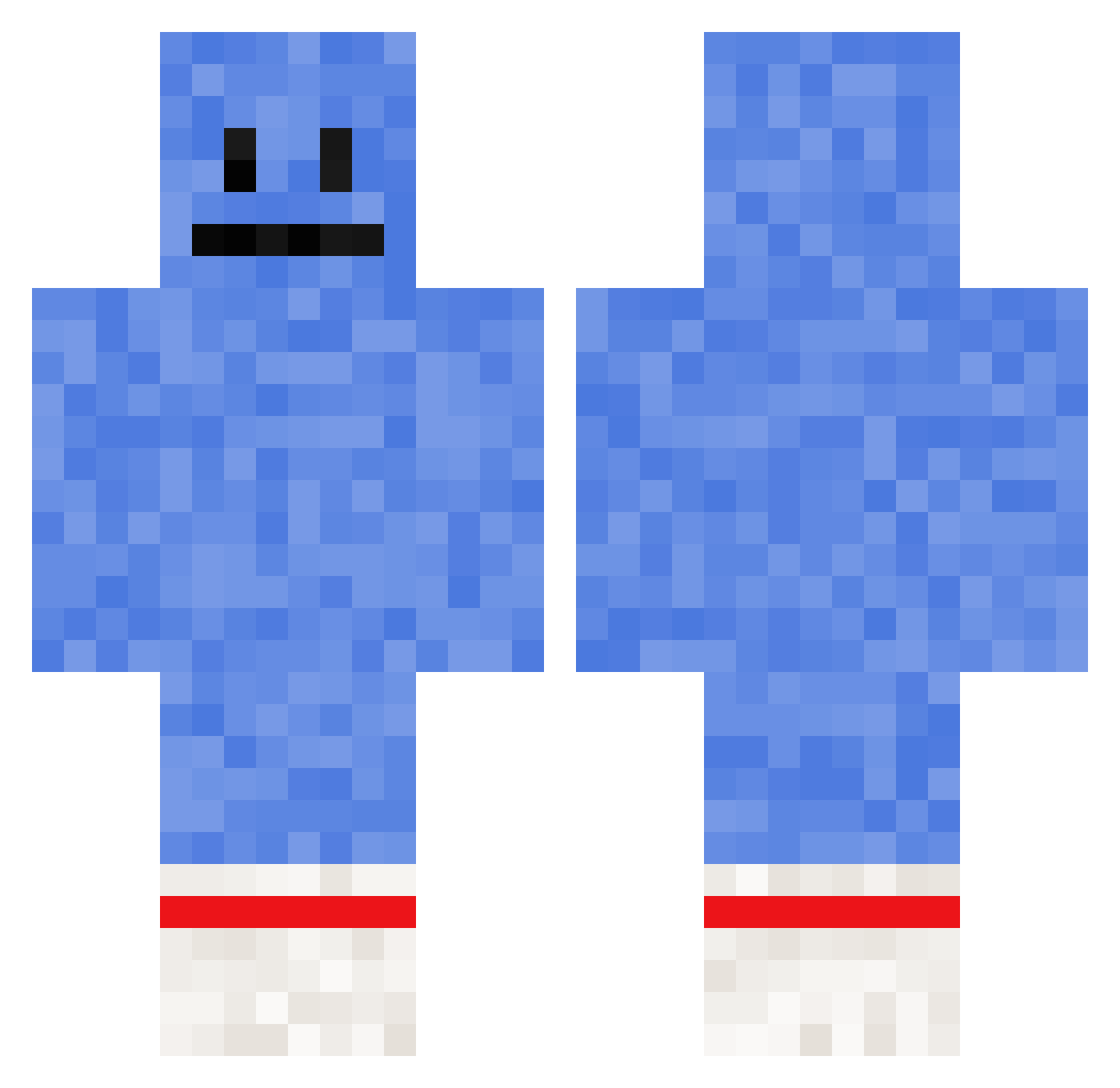 kazutou123 Minecraft skin, front and back view
