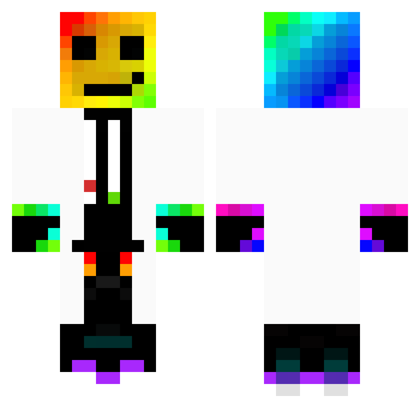 skyochi2 Minecraft skin, front and back view