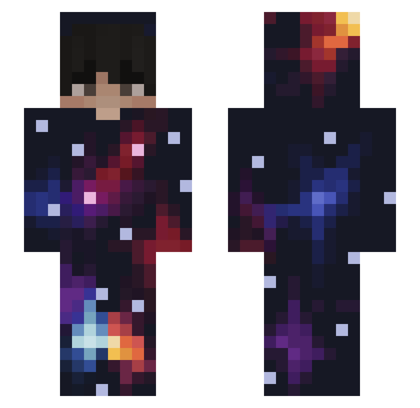 brycxe Minecraft skin, front and back view