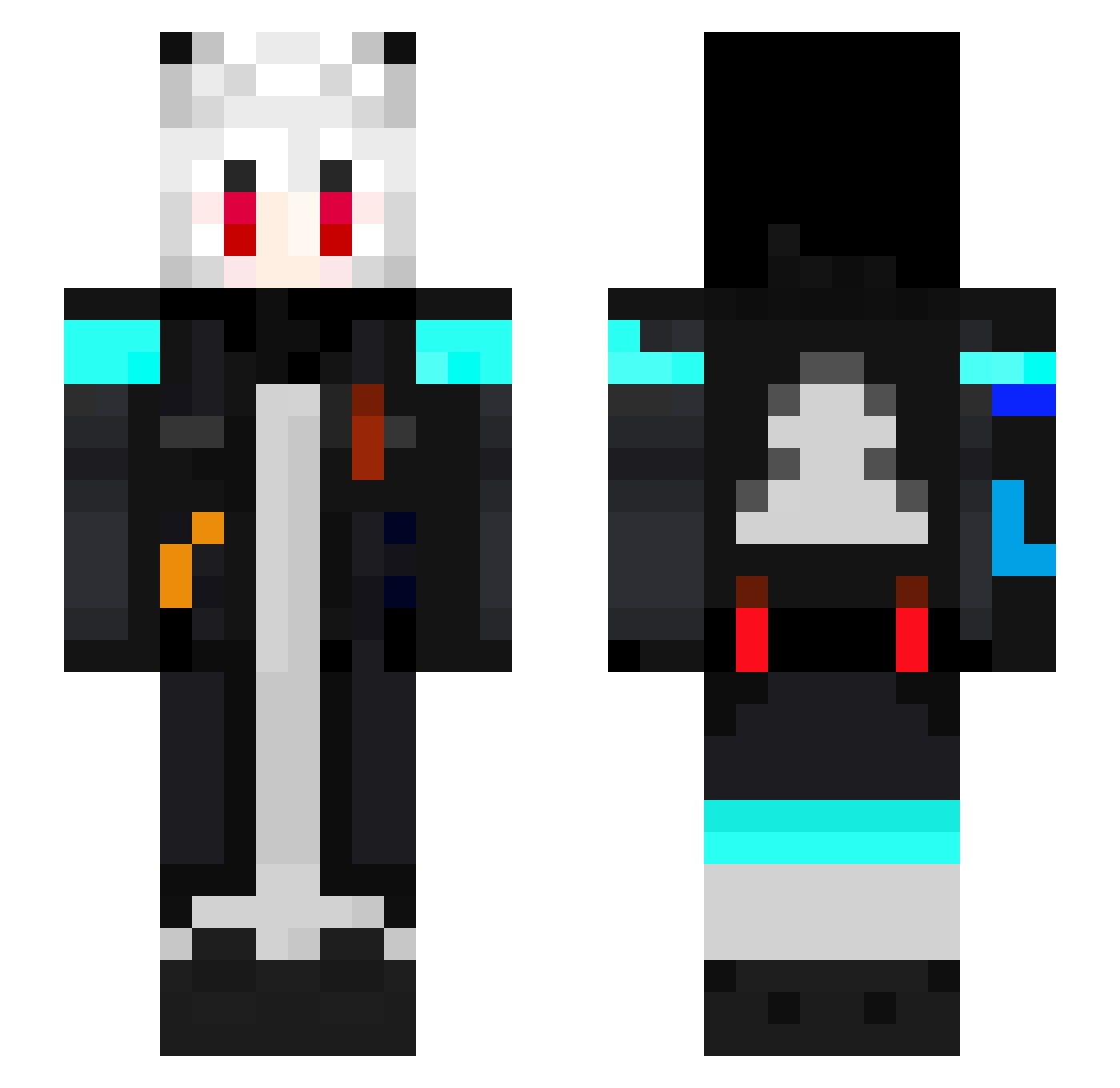 MisakaTokisaki Minecraft skin, front and back view
