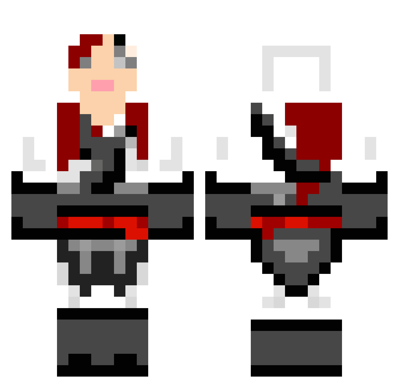 QuaeQuae Minecraft skin, front and back view