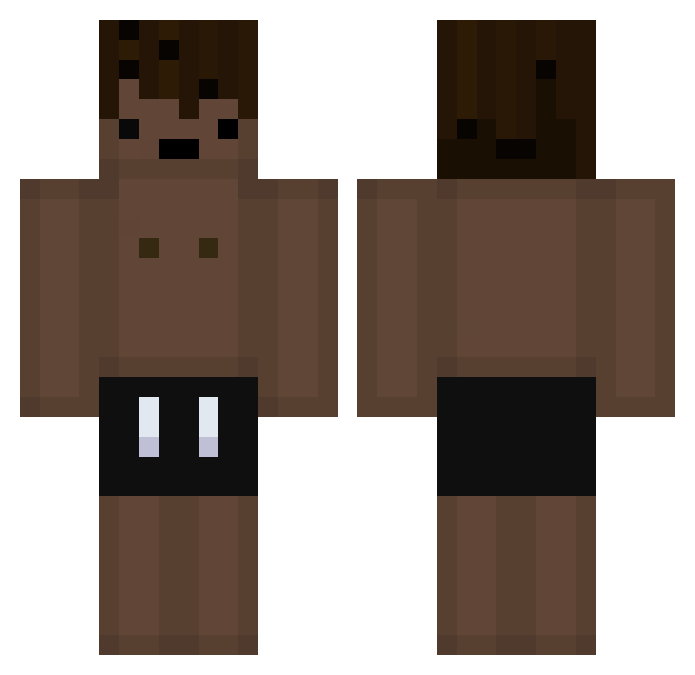 yGomez Minecraft skin, front and back view