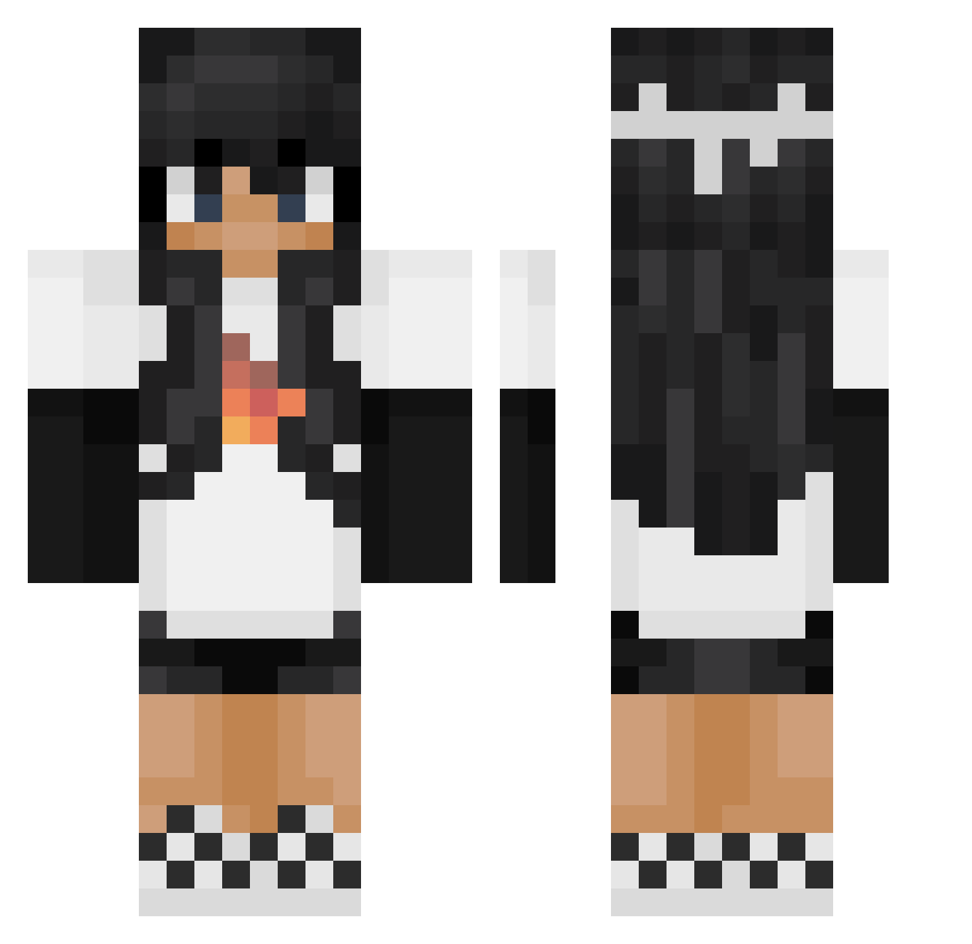 himarks Minecraft skin, front and back view