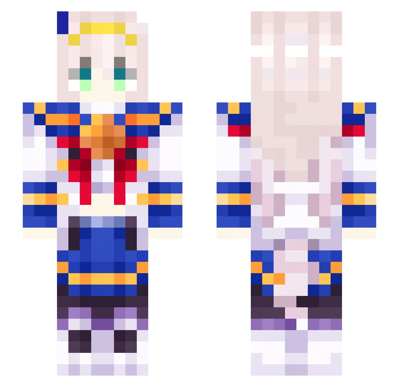 lilbeanlittle Minecraft skin, front and back view