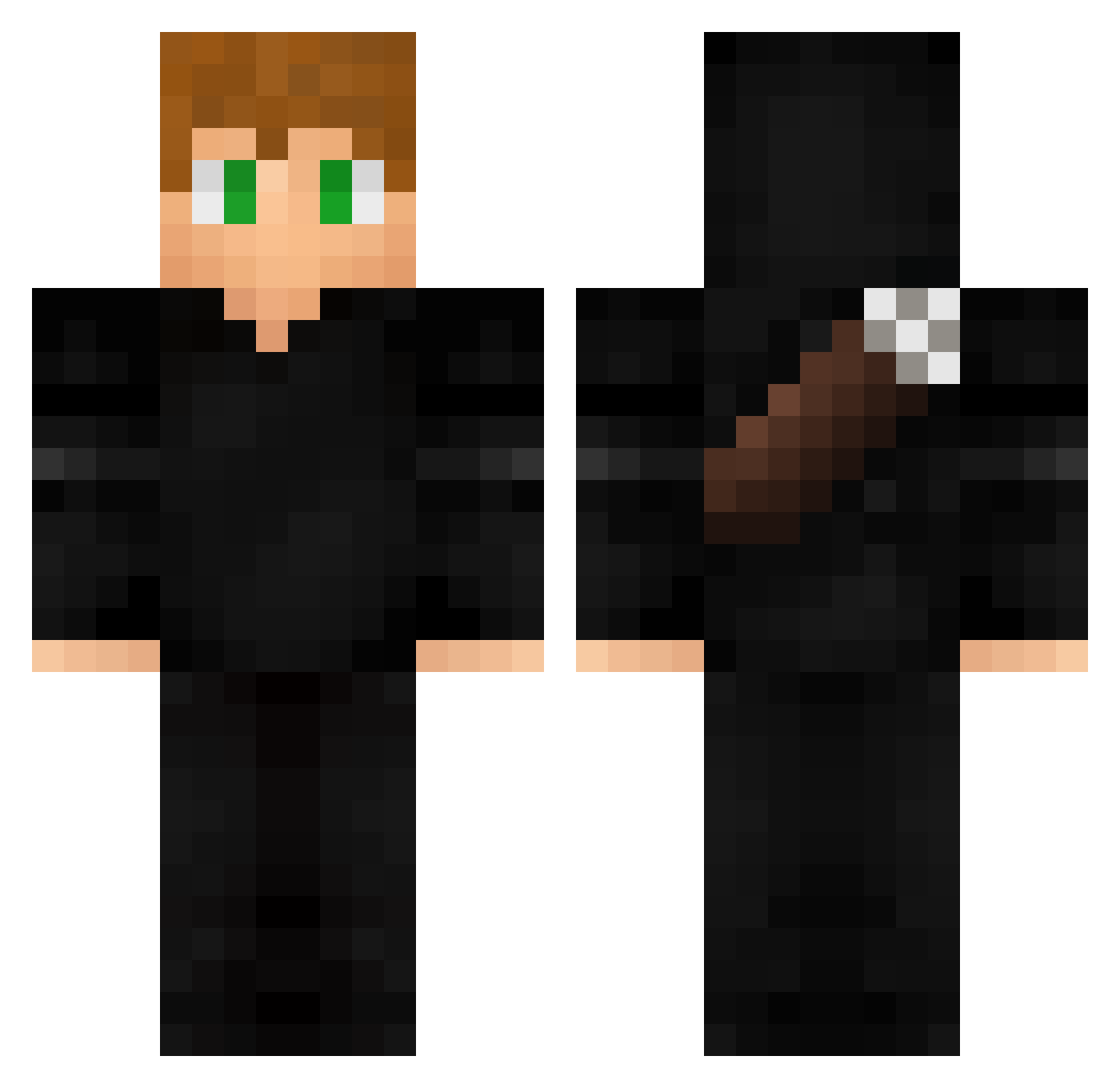 wqdka Minecraft skin, front and back view
