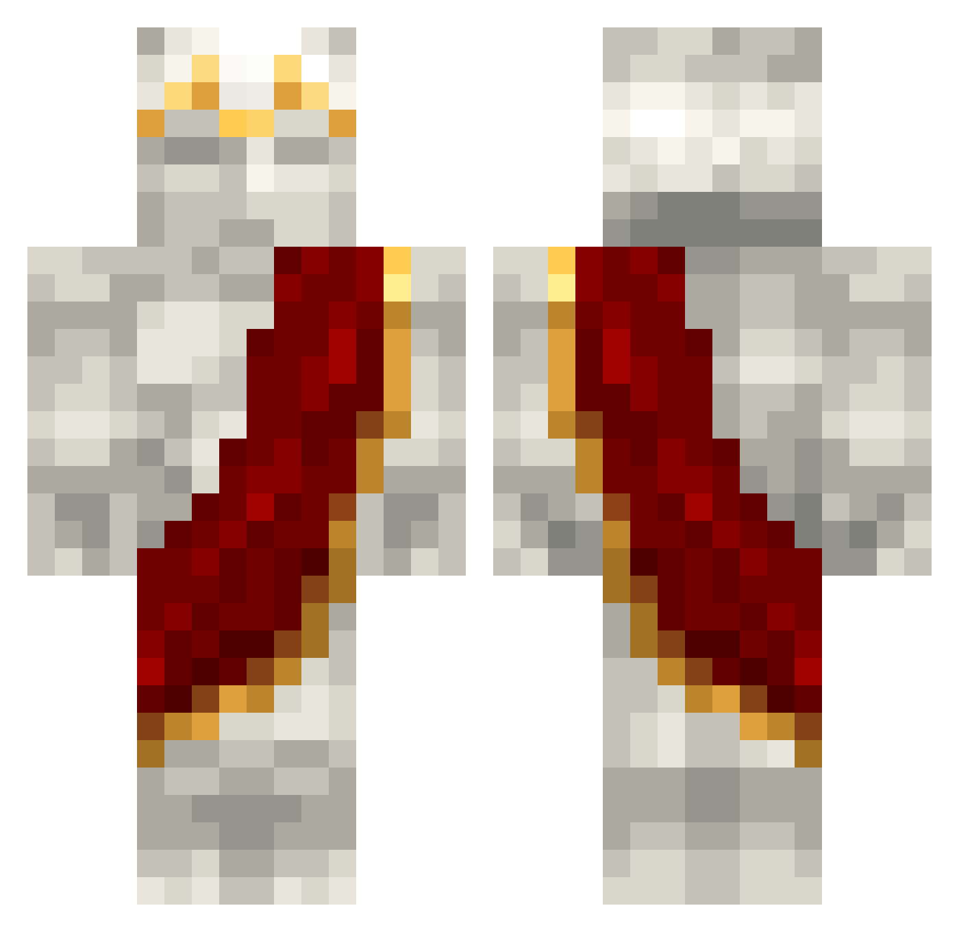 stoicisme Minecraft skin, front and back view