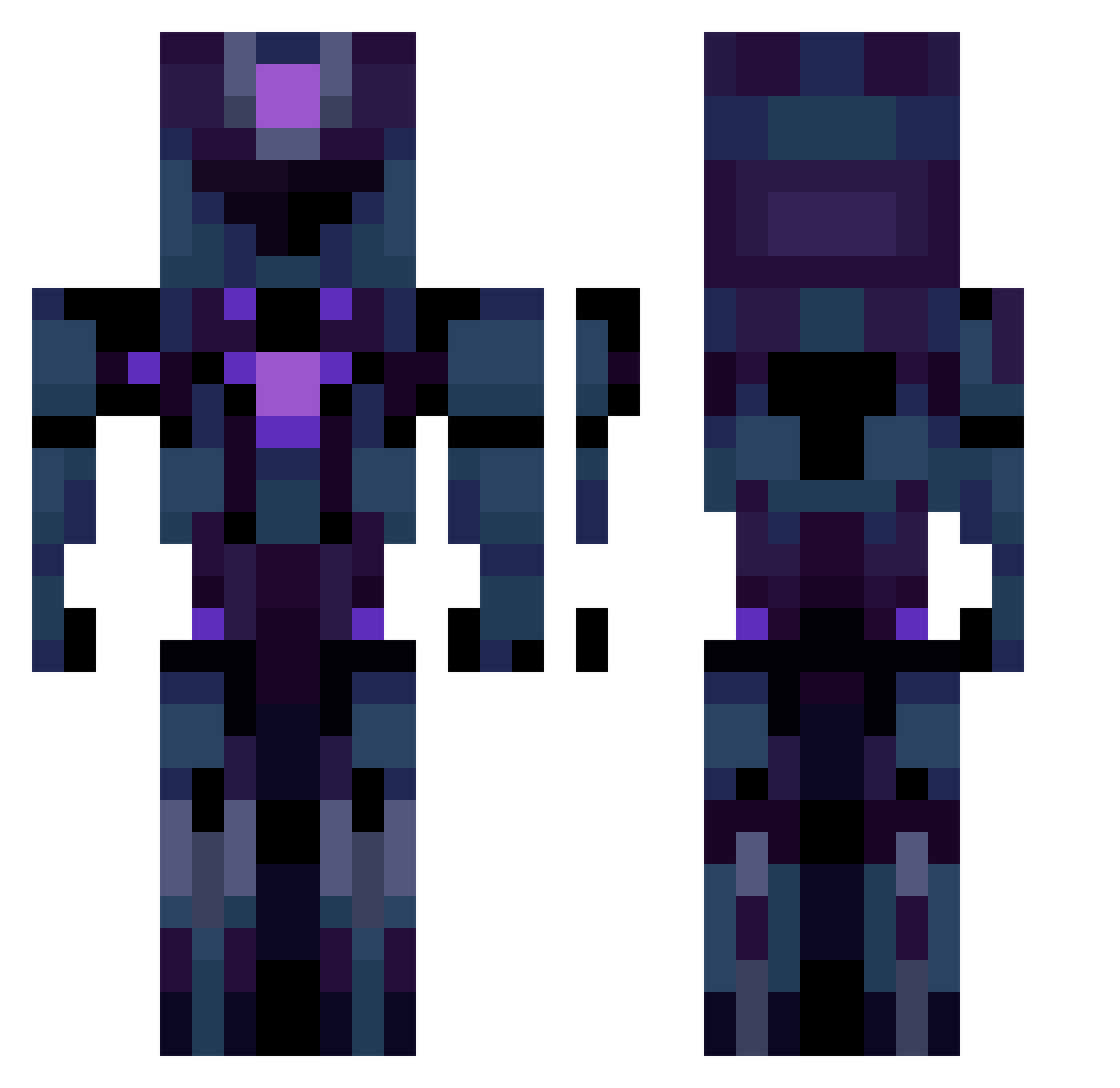 DenPolyak Minecraft skin, front and back view
