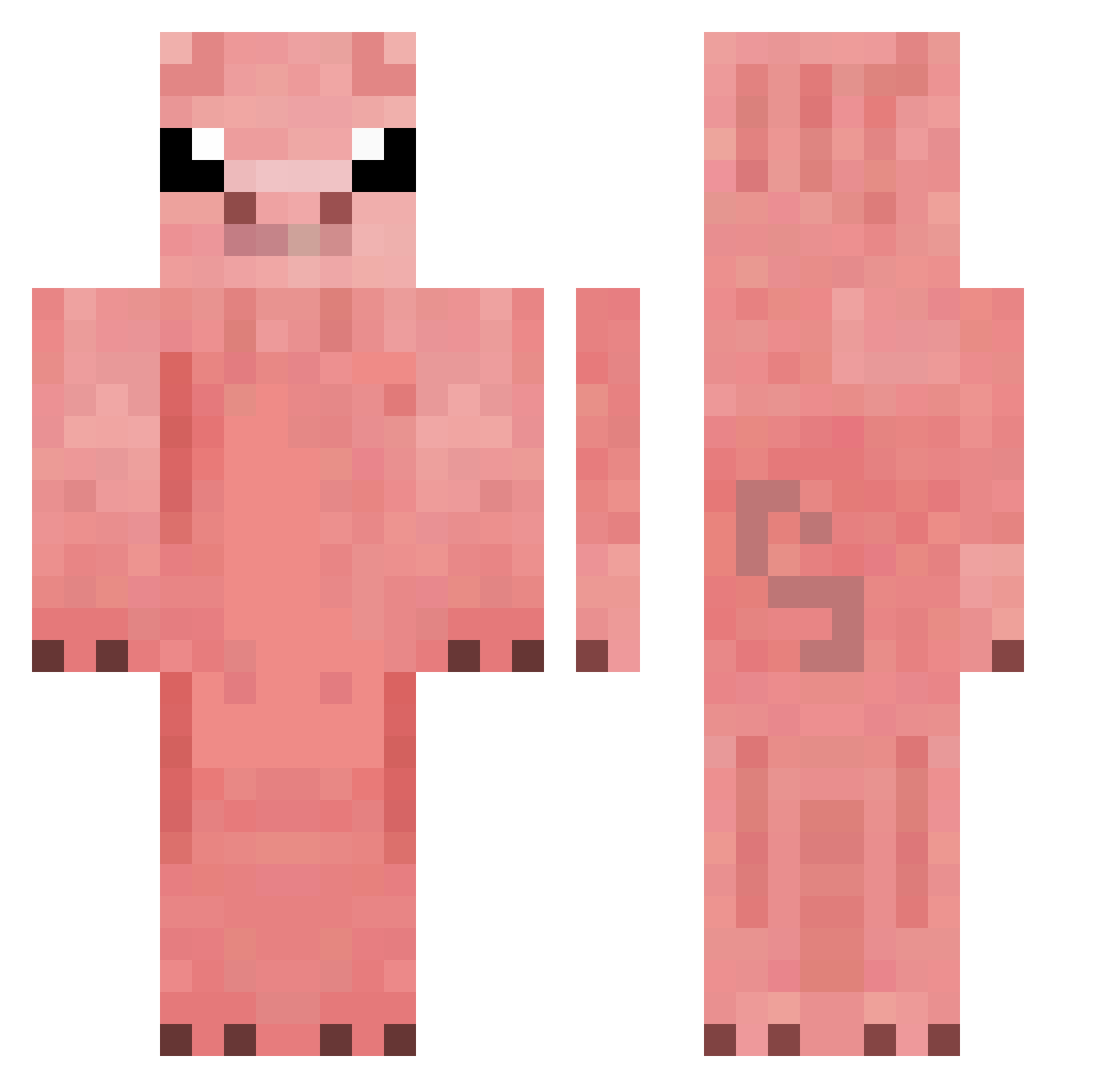17BBongSu Minecraft skin, front and back view