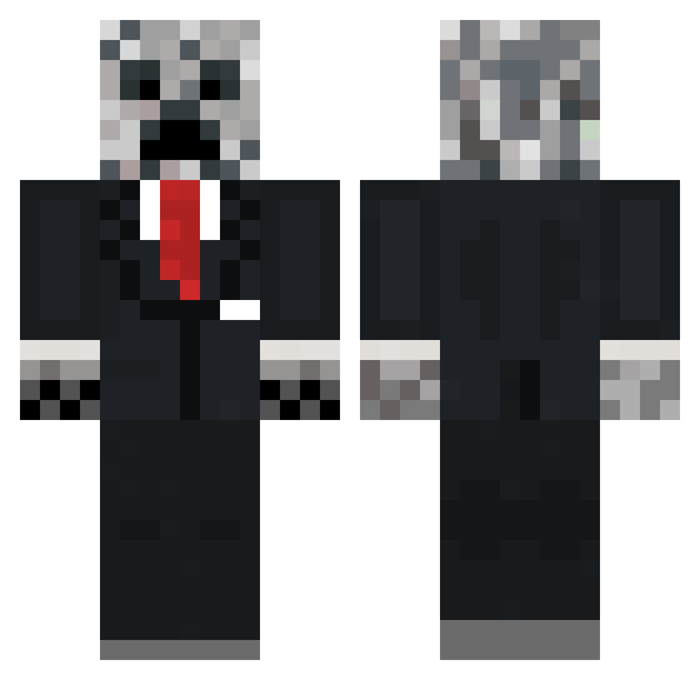 bsains Minecraft skin, front and back view