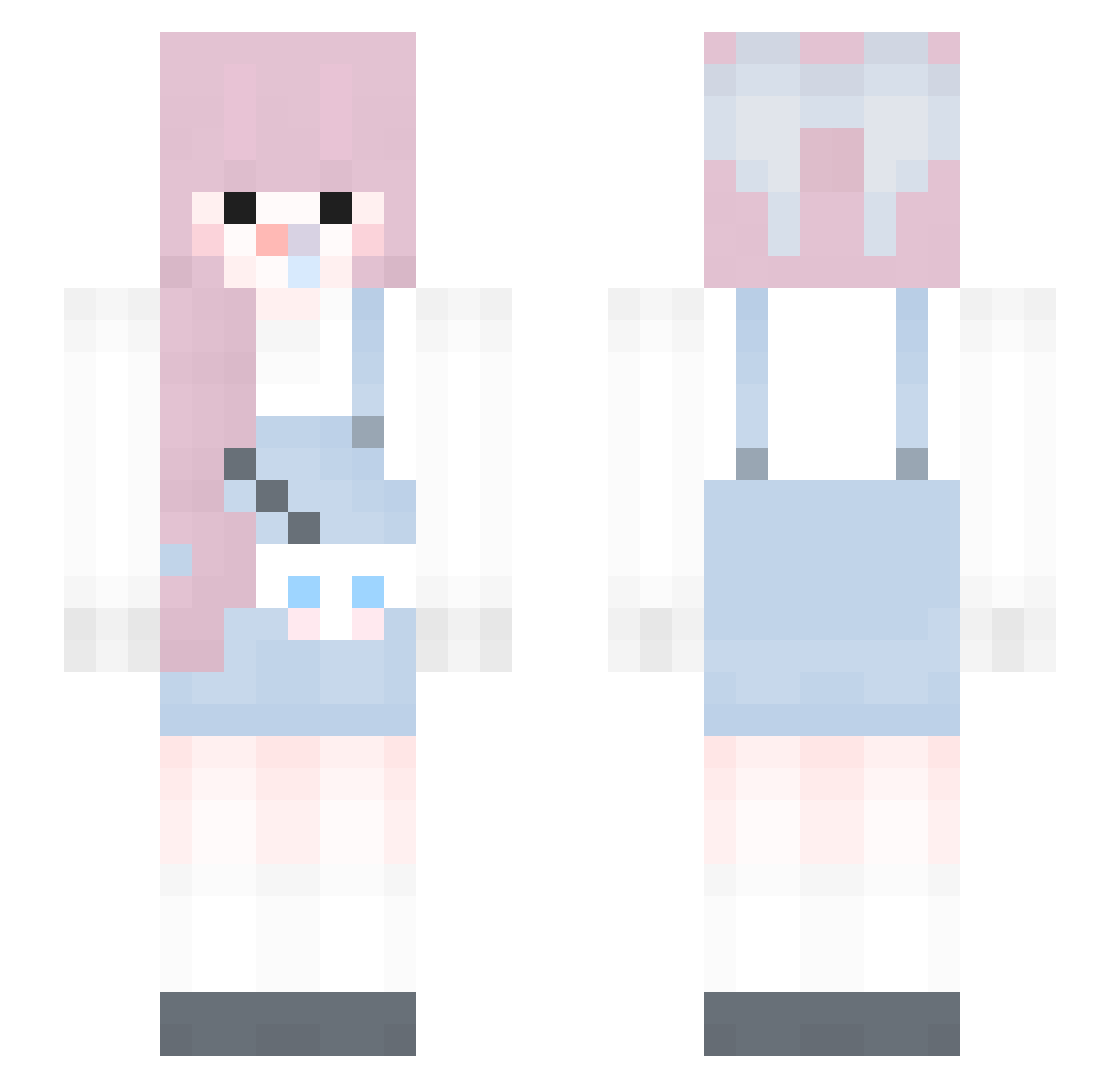 MU_XI280 Minecraft skin, front and back view