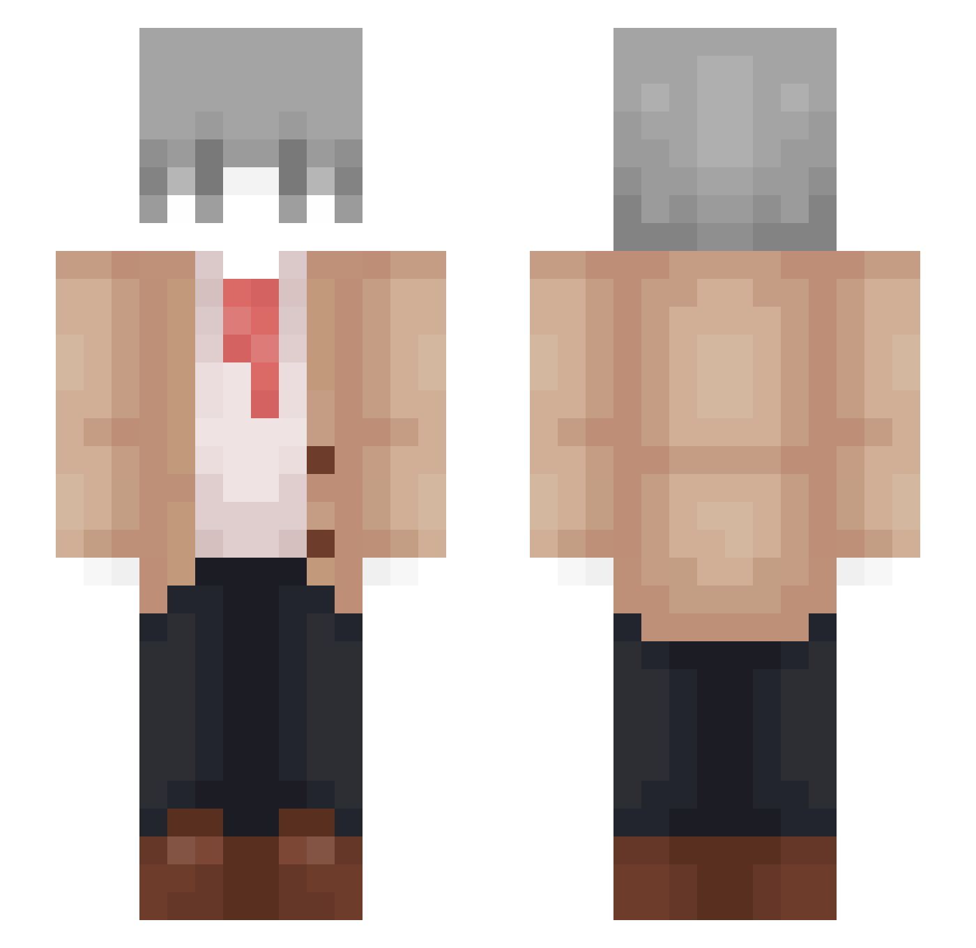 departt Minecraft skin, front and back view