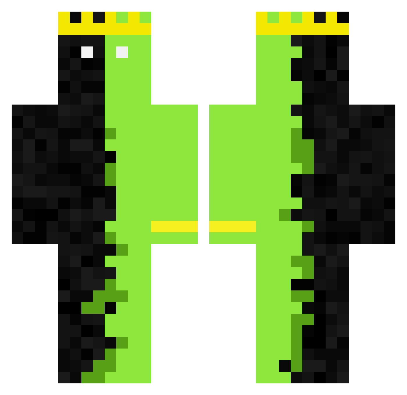 Faded_Pigeon6767 Minecraft skin, front and back view