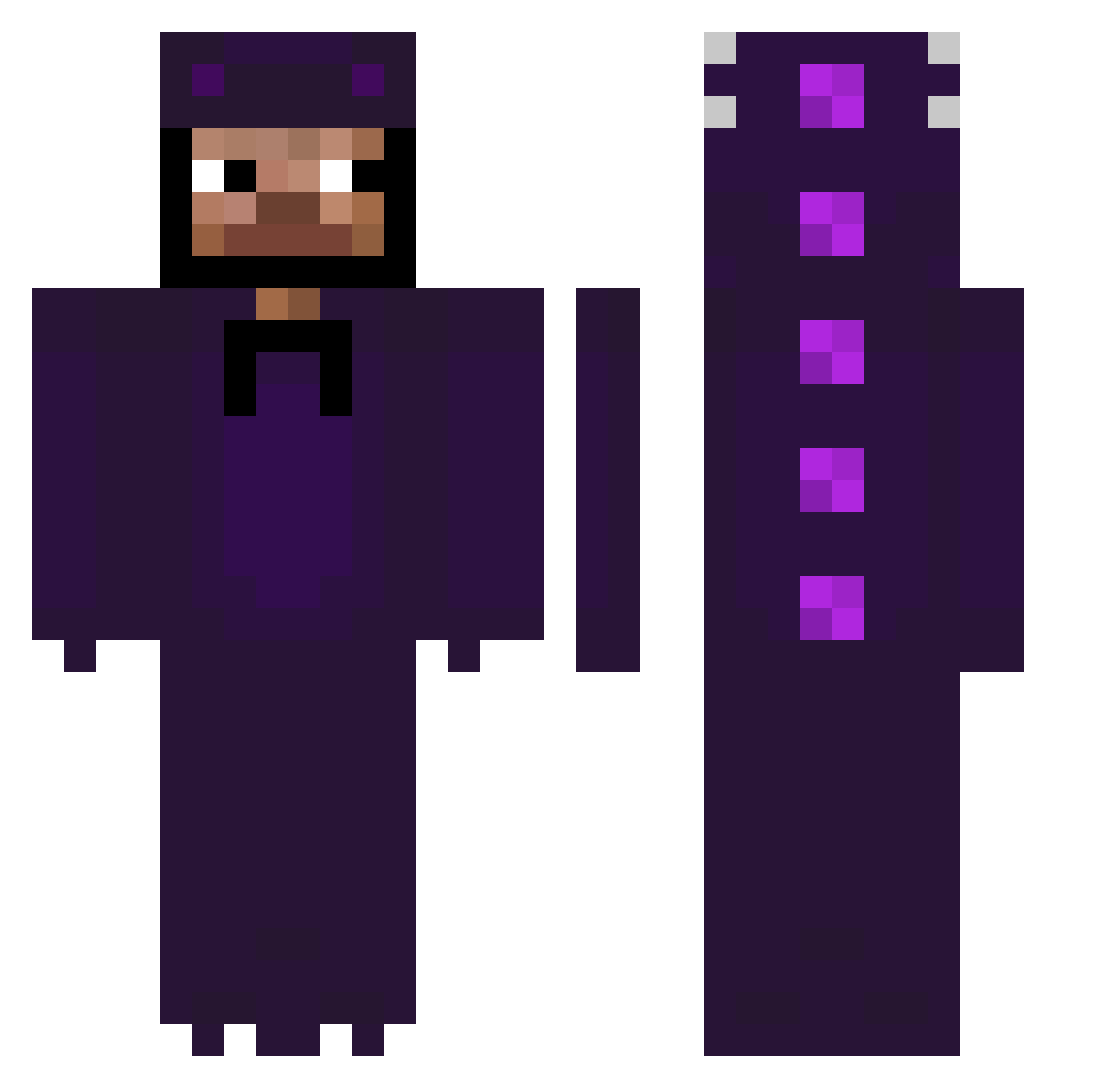 wackzeroo Minecraft skin, front and back view