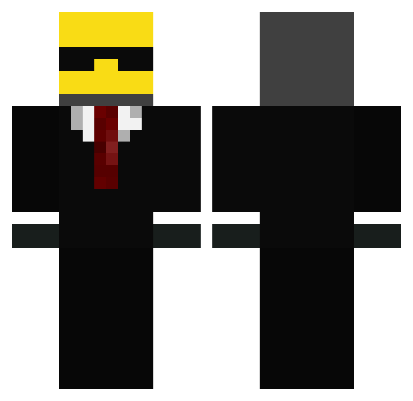 Supercreator06 Minecraft skin, front and back view