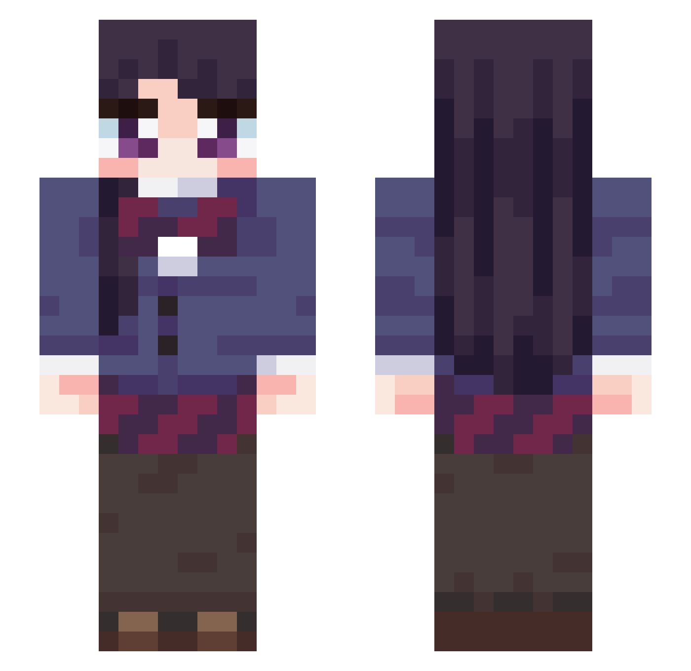 scrinkytroph Minecraft skin, front and back view