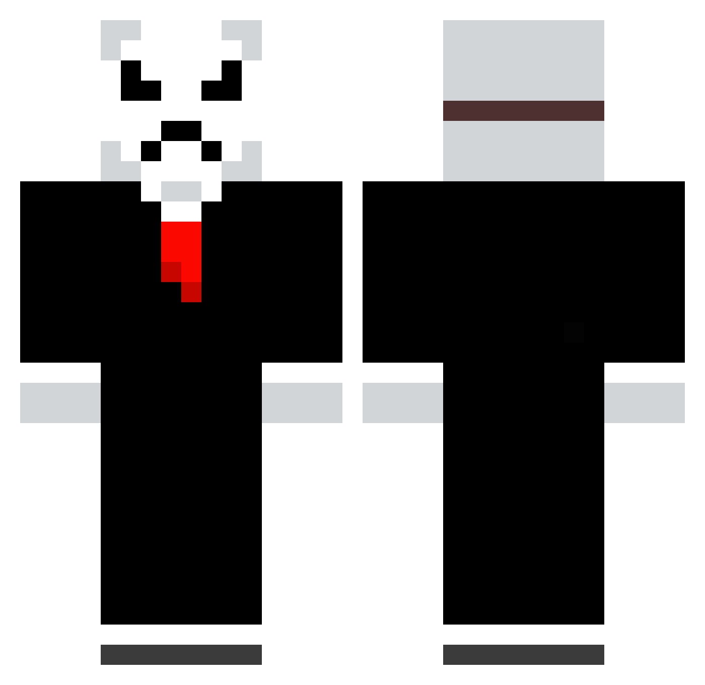 iotd Minecraft skin, front and back view