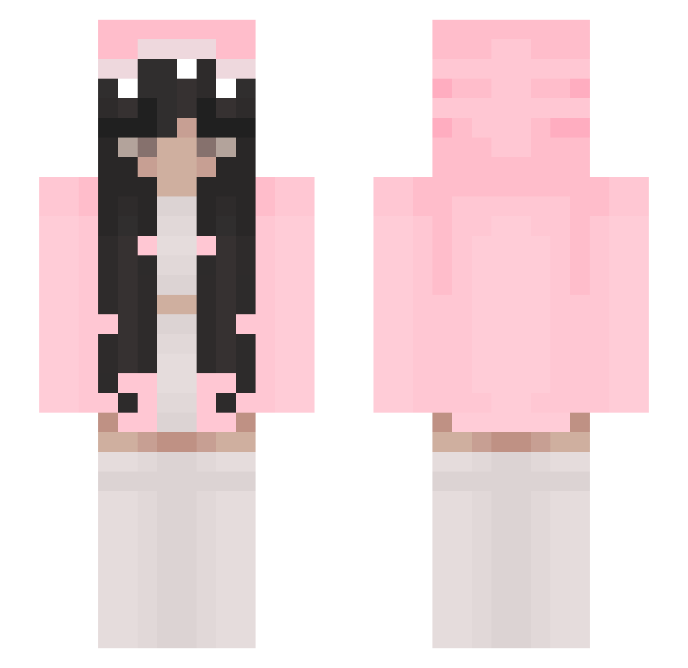 missymaee Minecraft skin, front and back view