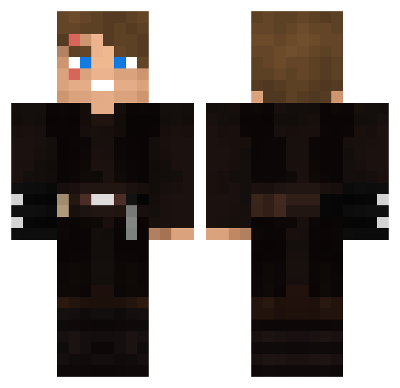 Mertan Minecraft skin, front and back view