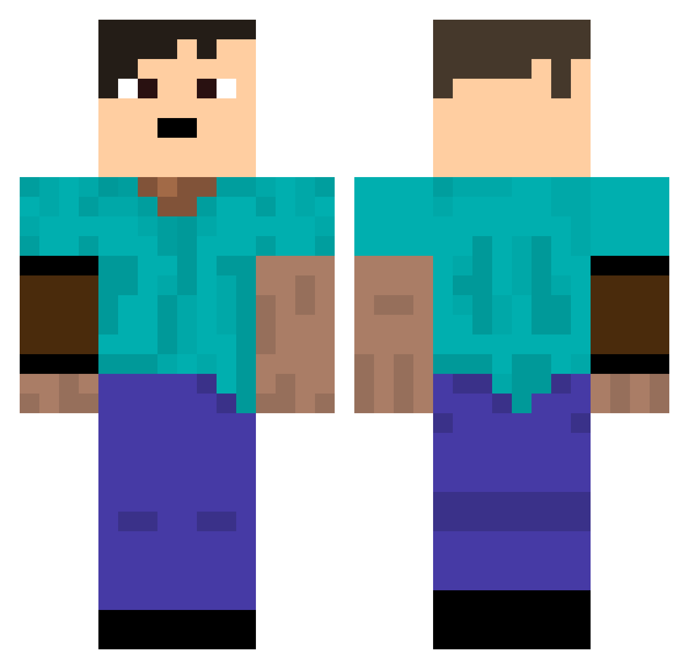 SCS69Exotic Minecraft skin, front and back view