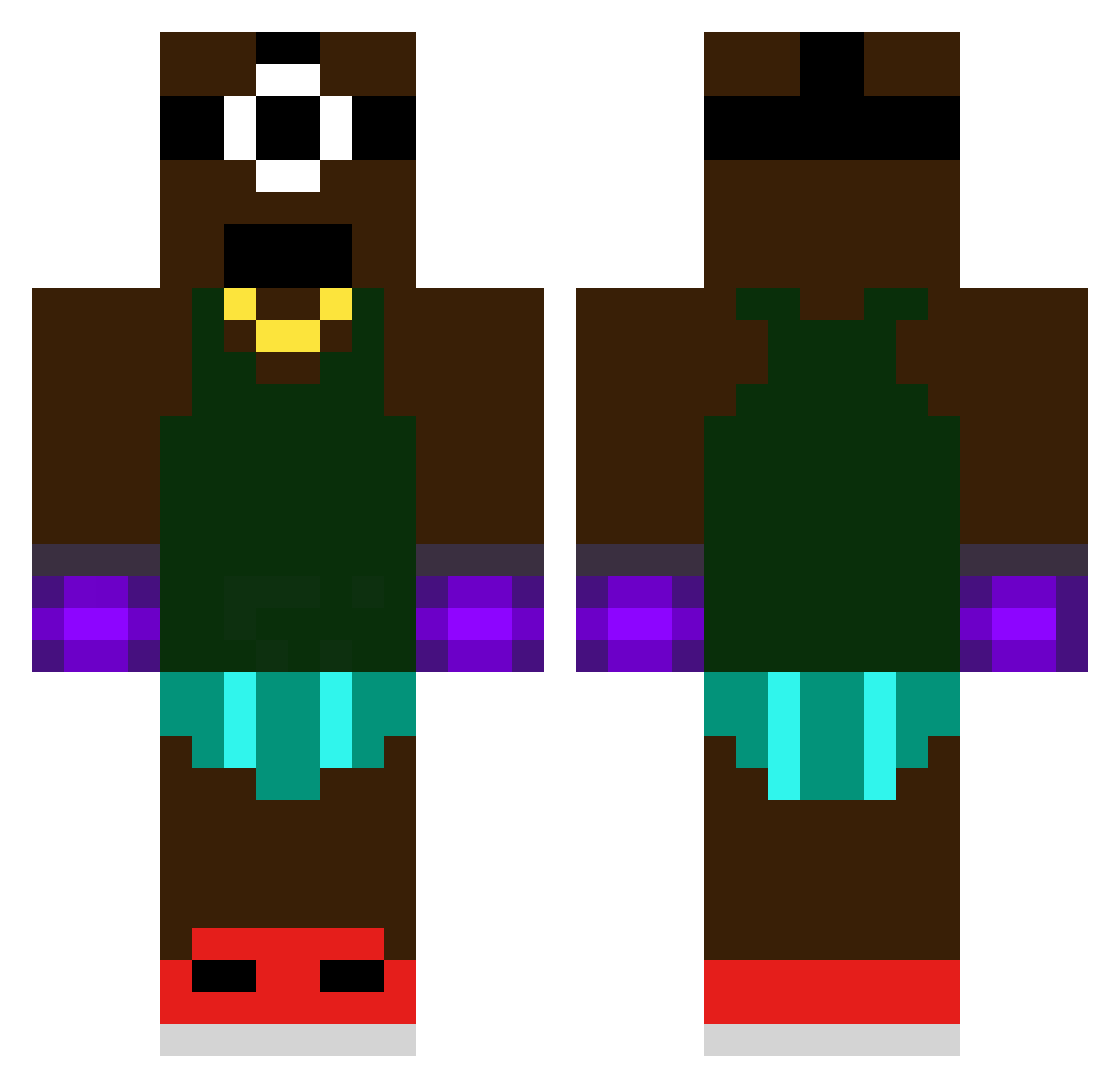 ZlayerMC Minecraft skin, front and back view