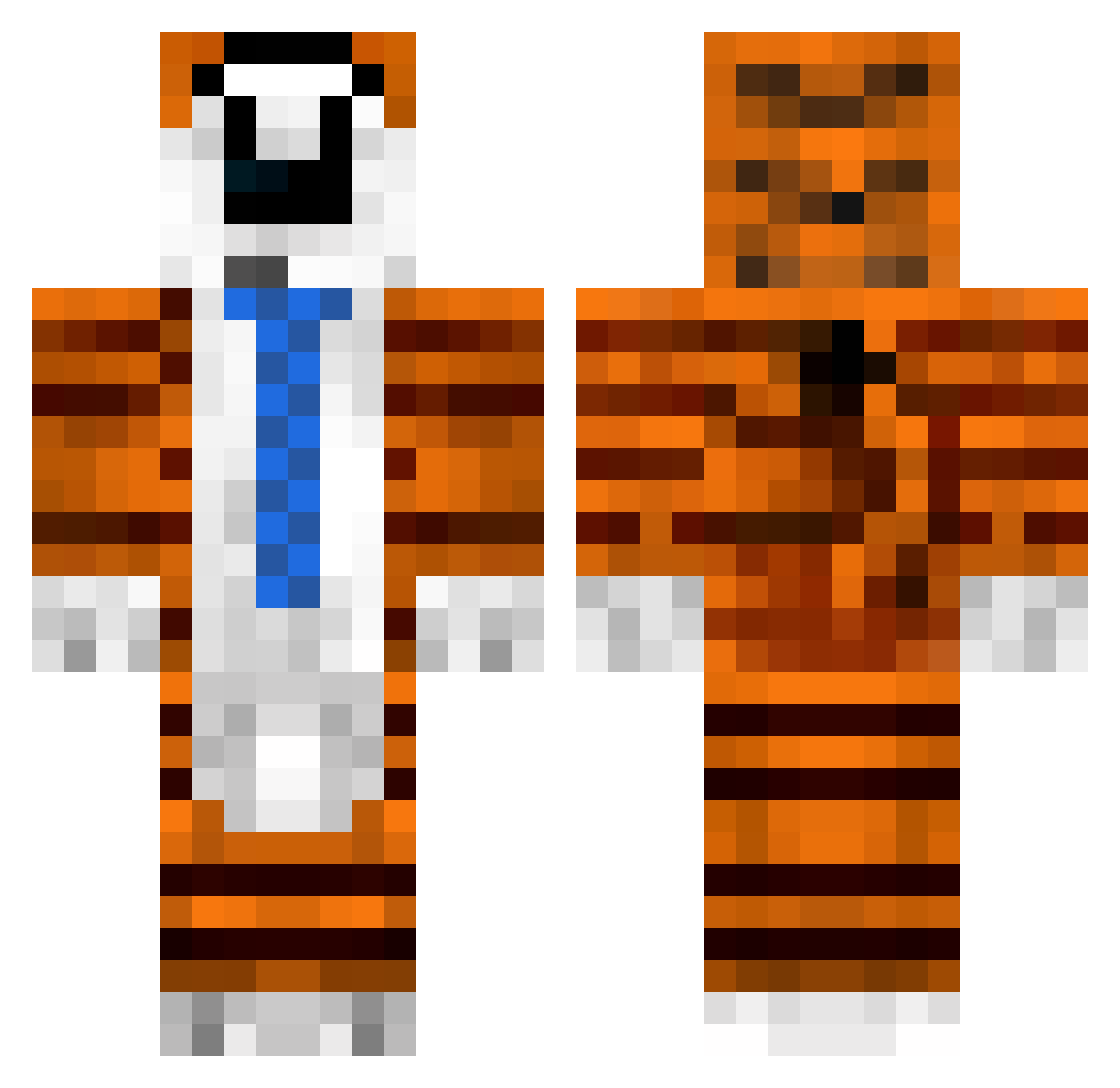 Fluffiest Minecraft skin, front and back view