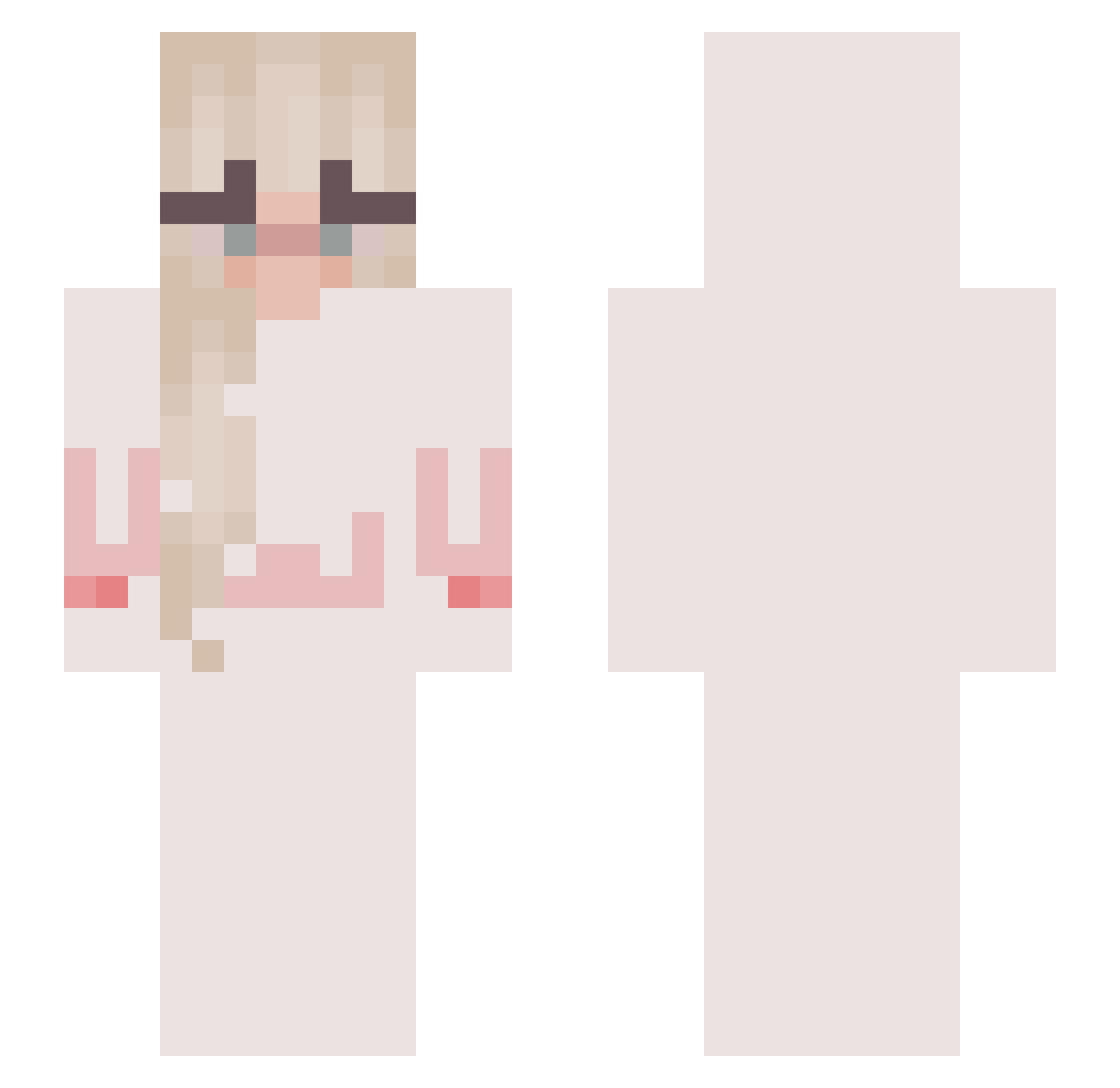 Simbeline Minecraft skin, front and back view